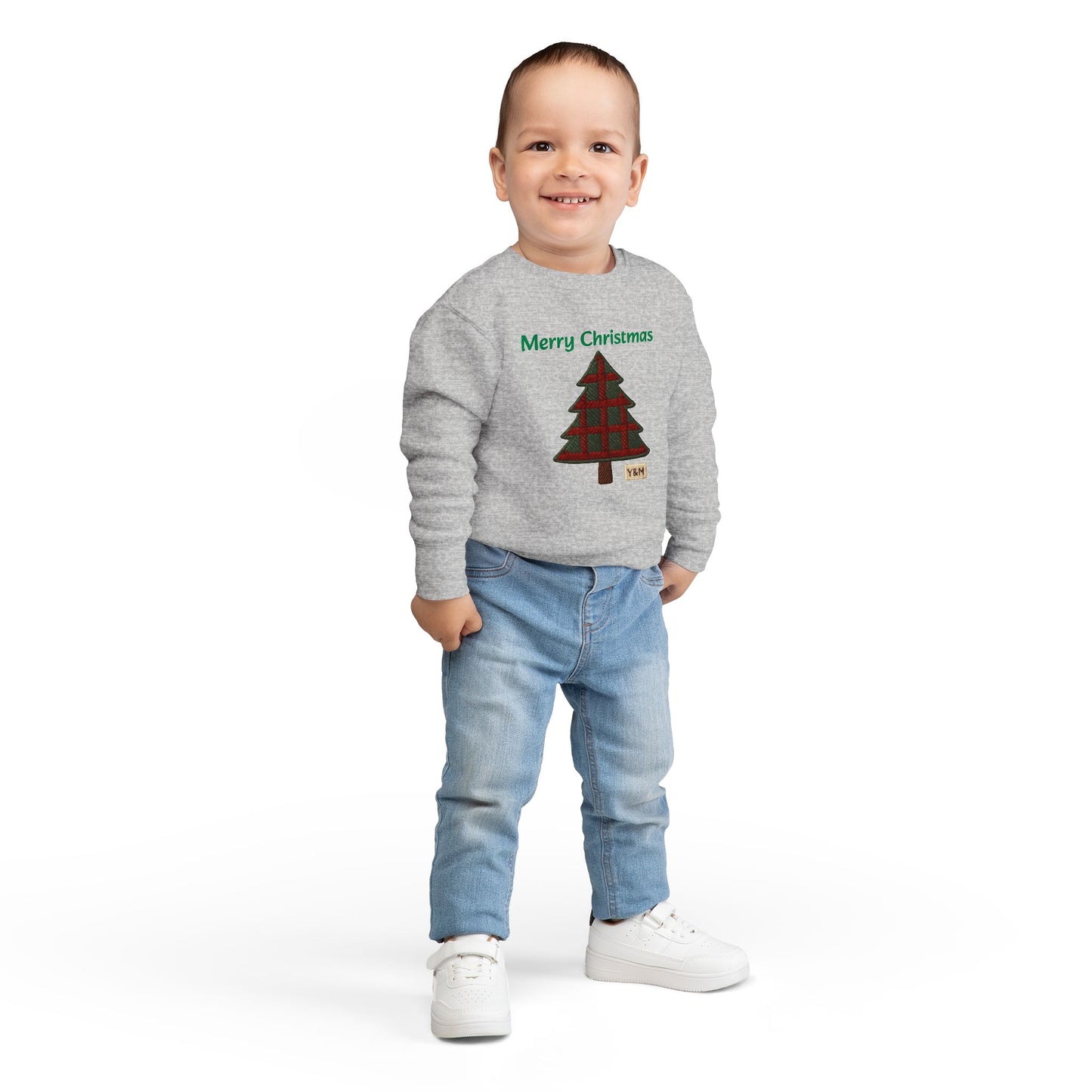 Merry Christmas Toddler Sweatshirt, Cute Kids Holiday Gear, Christmas Gift for Toddlers, Festive Childrens Apparel, Seasonal Sweater
