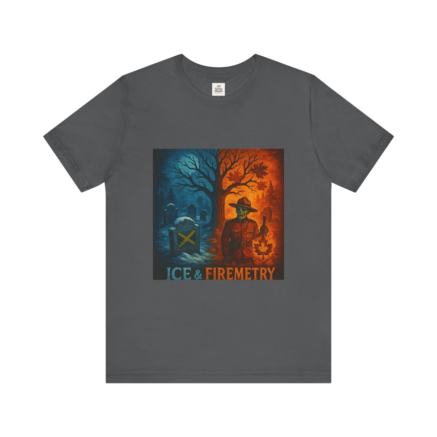 Unisex Ice & Fire Short Sleeve Tee - Firefighter Gift, Halloween Shirt, Cool Graphic Tee, Unique Adventure Wear, All-Season Style