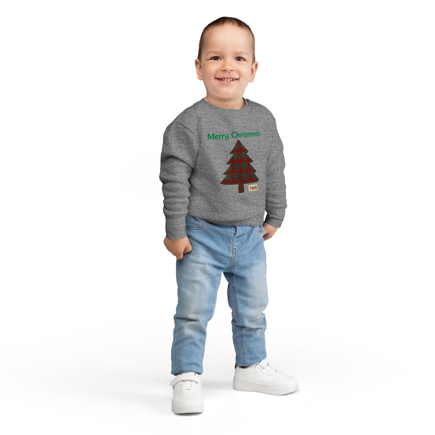 Merry Christmas Toddler Sweatshirt, Cute Kids Holiday Gear, Christmas Gift for Toddlers, Festive Childrens Apparel, Seasonal Sweater