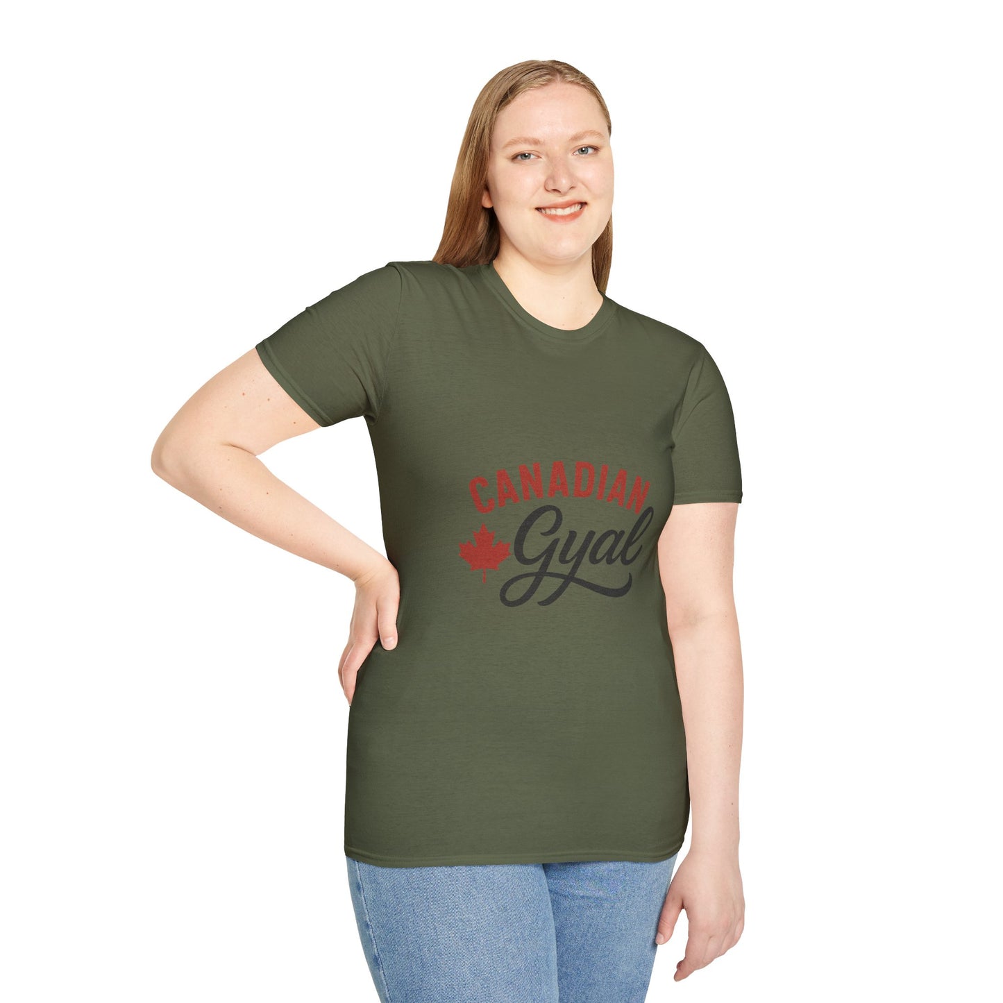 Canada Pride T-Shirt, Canadian Gyal Graphic Tee, Unisex T-Shirt for Her, Canada Day Gift, Maple Leaf Apparel