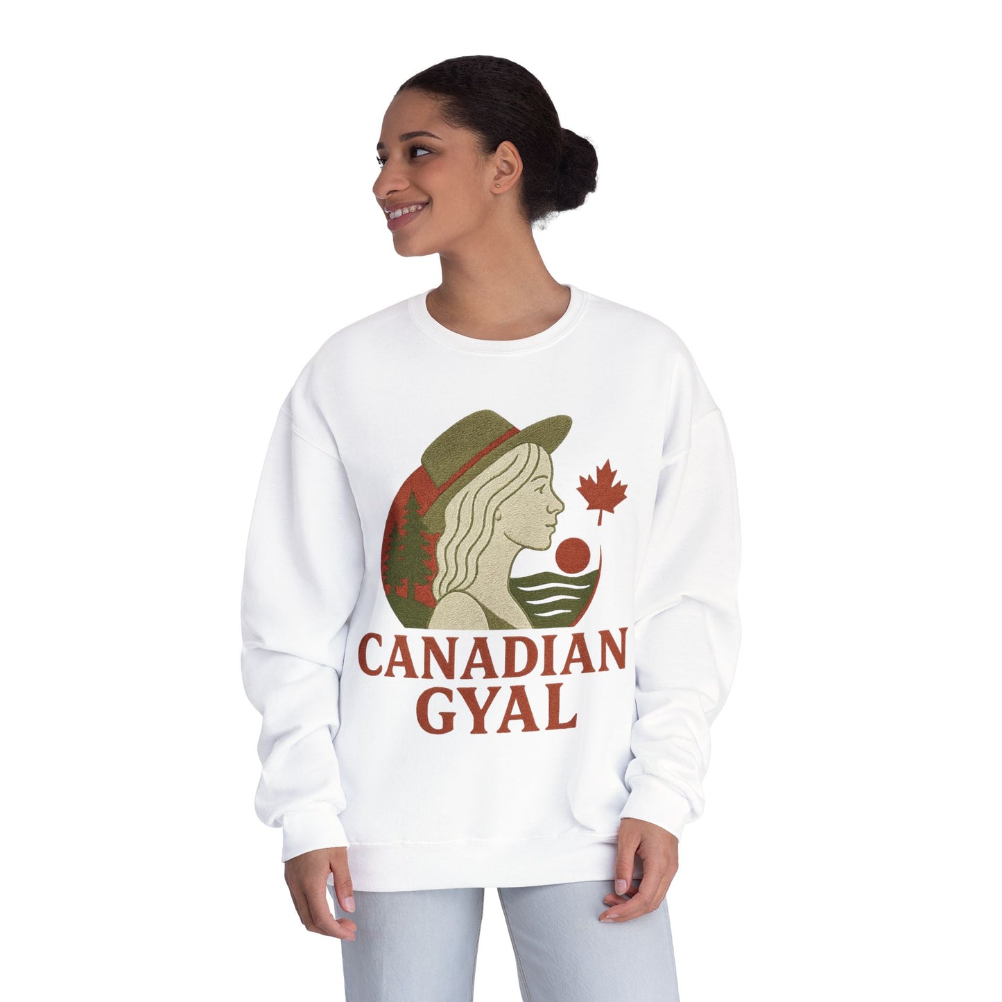 Canadian Gyal Sweatshirt, Cozy Crewneck for Fall, Perfect Gift for Canadians, Great for Thanksgiving, Casual Wear