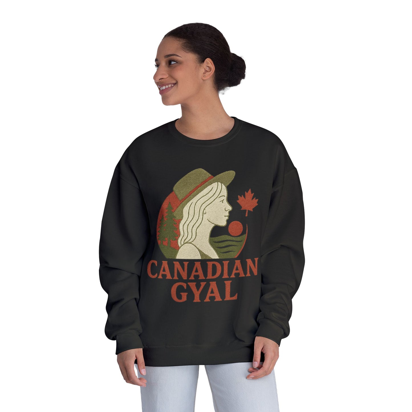 Canadian Gyal Sweatshirt, Cozy Crewneck for Fall, Perfect Gift for Canadians, Great for Thanksgiving, Casual Wear