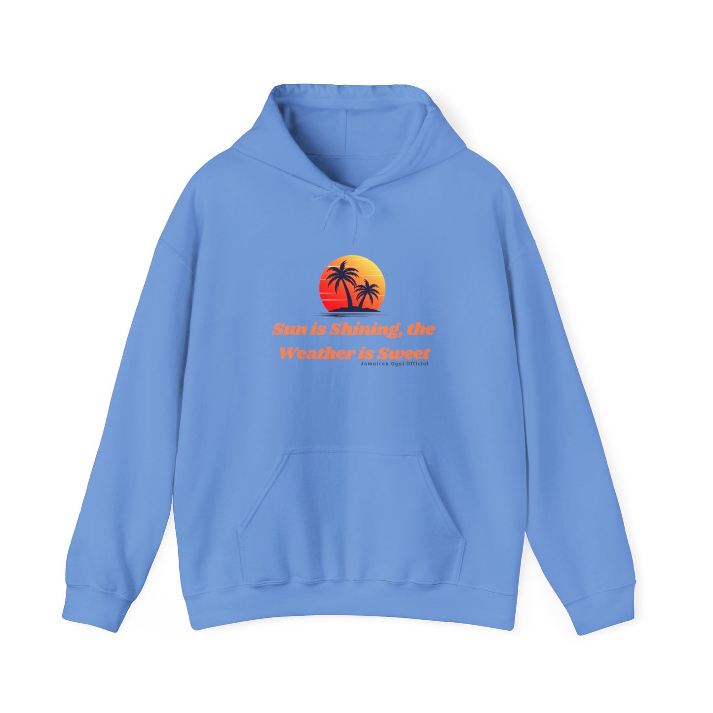 Sunshine Vibes Hoodie: Unisex Heavy Blend Sweatshirt with Tropical Design, Perfect for Summer, Beach Days, Casual Wear, Gifts