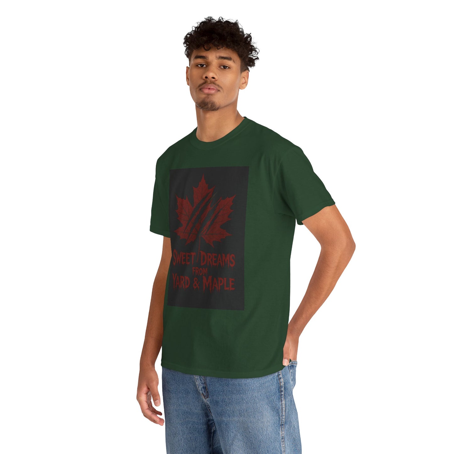 Cozy Graphic Tee with Maple Leaf Design, Casual Streetwear, Gift for Nature Lovers, Sweet Dreams Shirt, Unisex Cotton Top