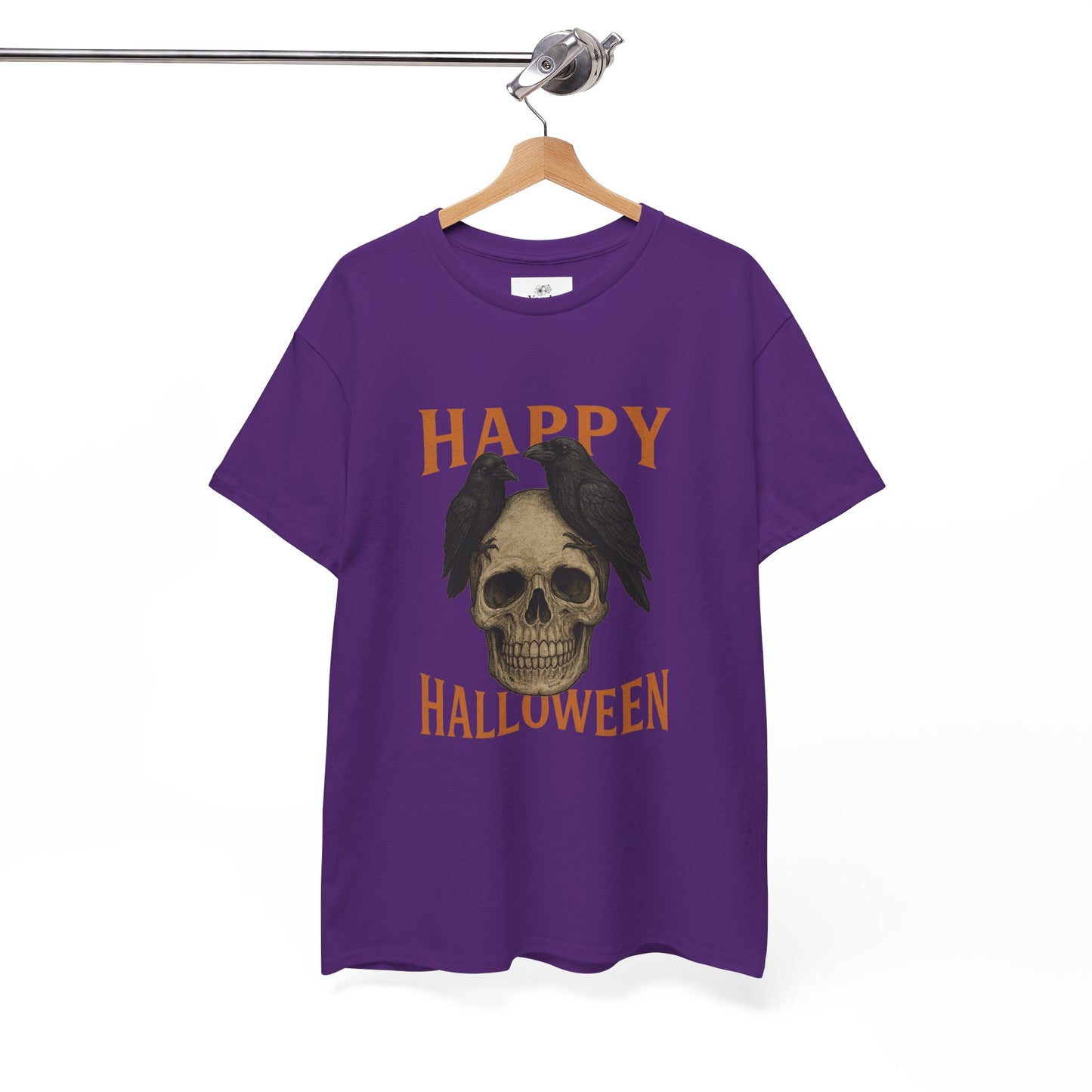 Halloween Skull Unisex Cotton Tee, Spooky T-Shirt, October Fashion, Costume Party Wear, Fall Celebration Shirt