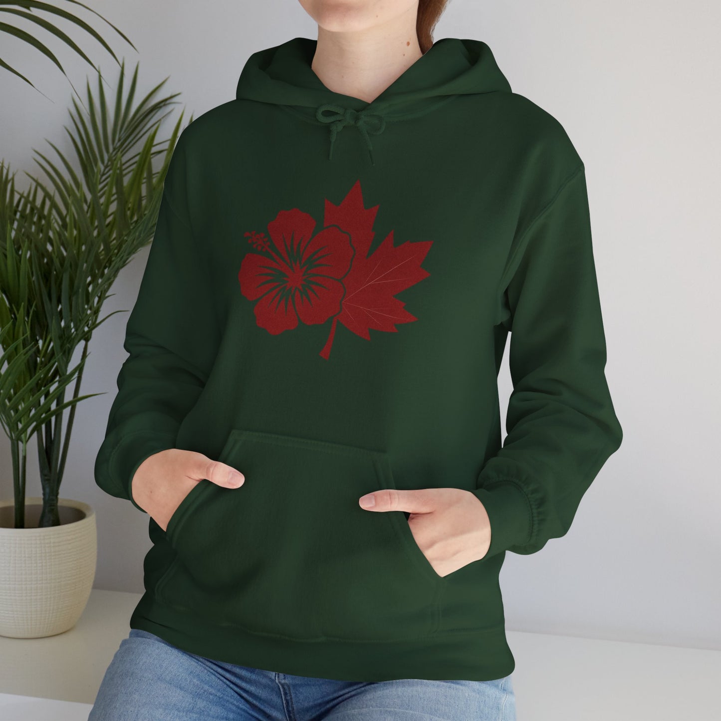 Maple & Hibiscus Hoodie — Yard & Maple Logo Cozy Pullover