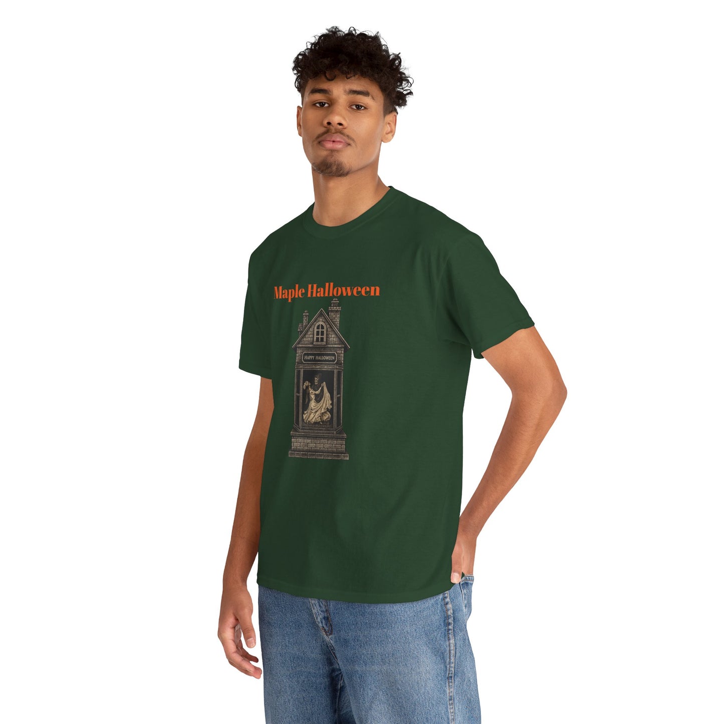Halloween Graphic Tee, Spooky Season Shirt, Maple Halloween T-Shirt, Unisex Cotton Tee, Fall Fashion Top, Holiday Gift