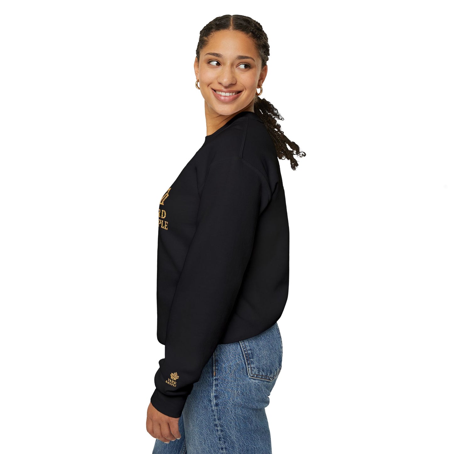 Cozy Unisex Crewneck Sweatshirt with Embroidered Leaf Design, Perfect for Fall, Thanksgiving, Casual Outings, Friends and Family Gatherings, Gifts