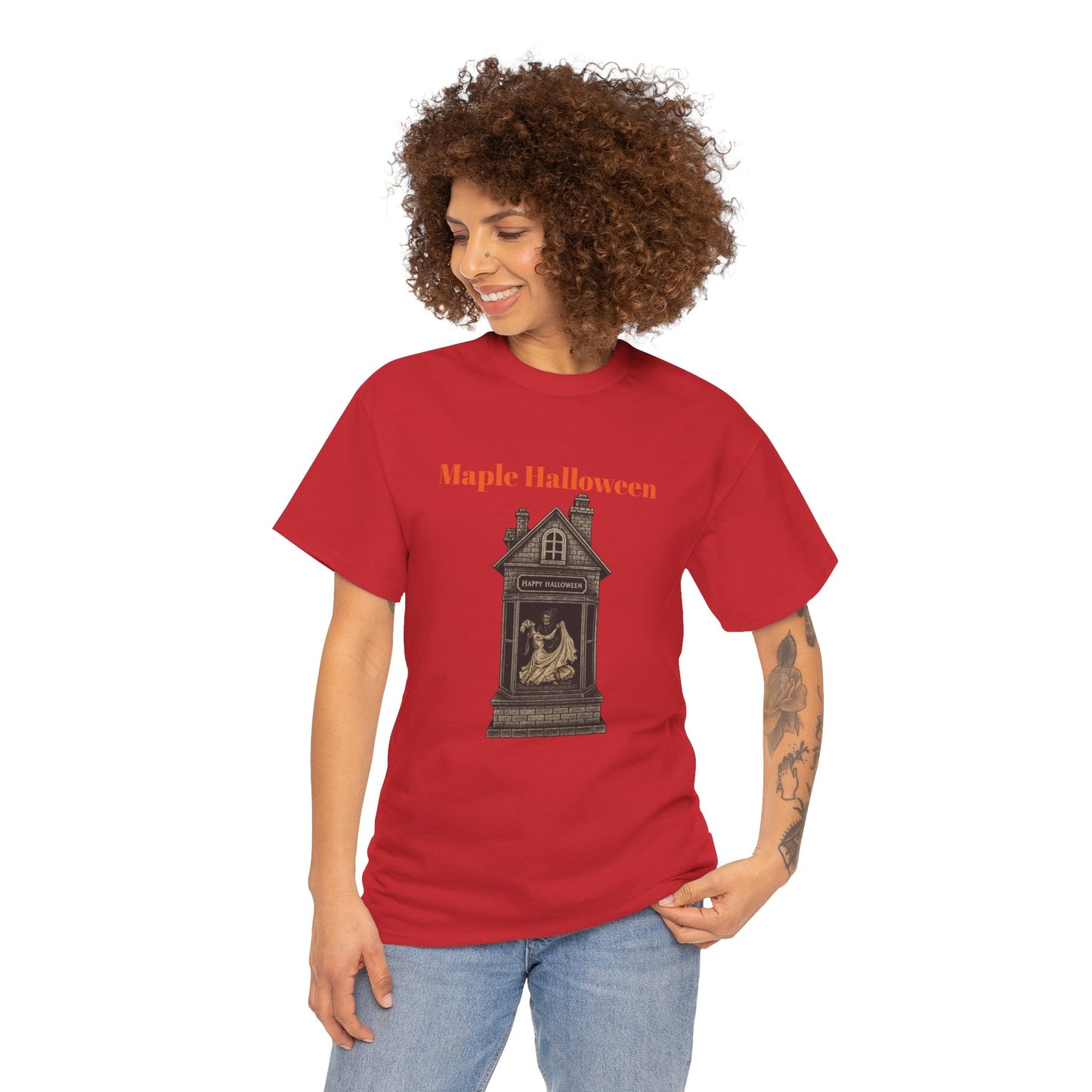 Halloween Graphic Tee, Spooky Season Shirt, Maple Halloween T-Shirt, Unisex Cotton Tee, Fall Fashion Top, Holiday Gift