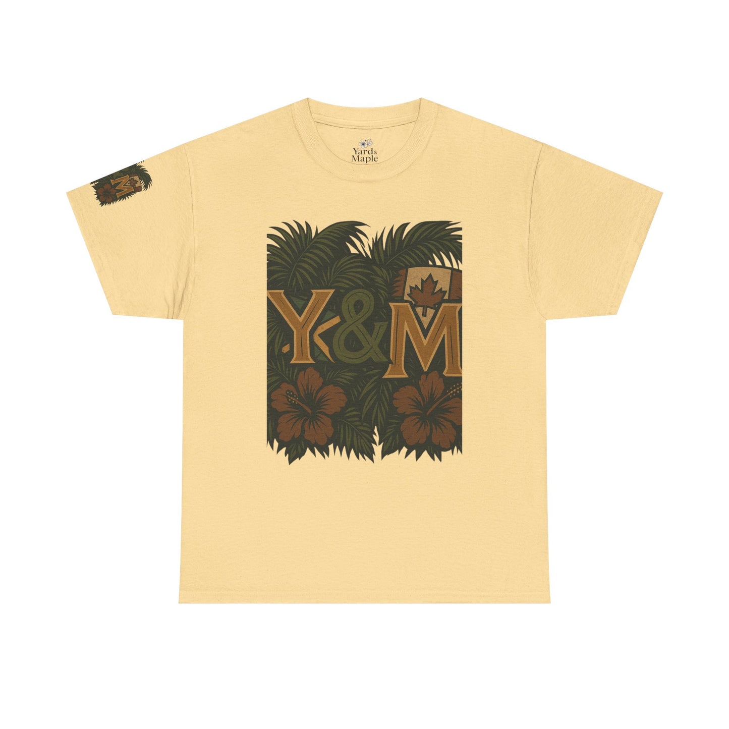 Tropical Vibes Unisex Heavy Cotton Tee, Casual Wear, Perfect for Summer, Beach Days, Gift for Him/Her