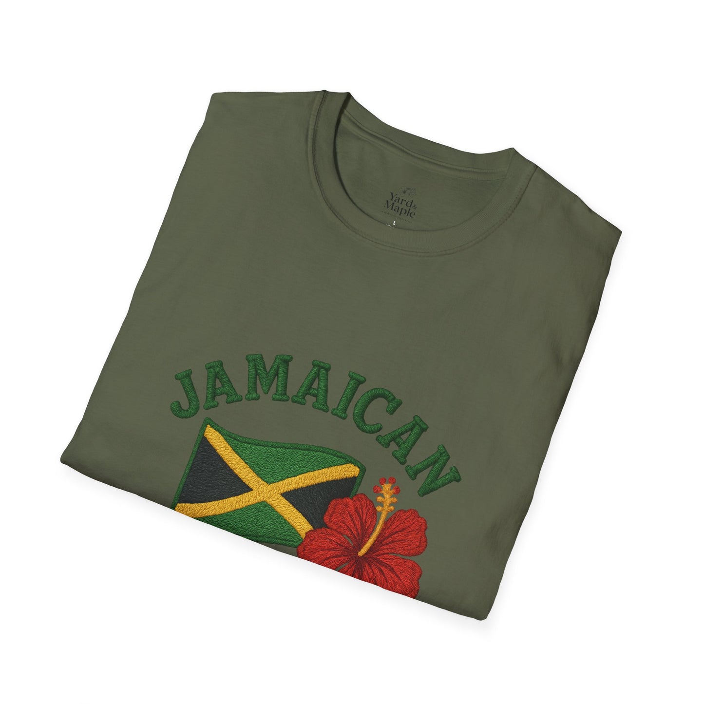 Jamaican Pride T-Shirt, Unisex Softstyle Tee, Tropical Vacation Shirt, Caribbean Pride Apparel, Festival and Celebration Wear