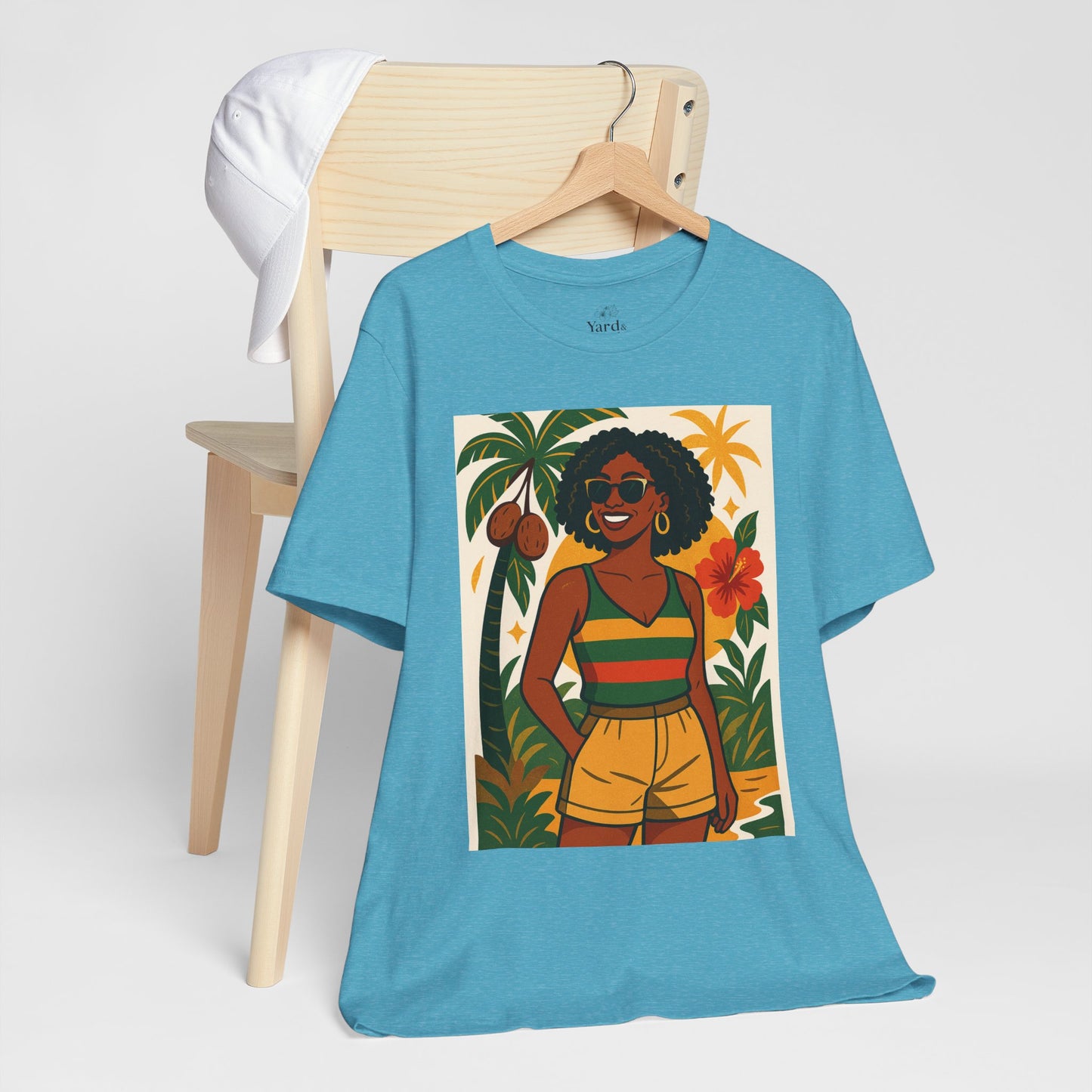 Tropical Graphic Tee for Summer Vibes, Beach Wear, Vacation Style, Graphic T-Shirt for Women, Summer Gift, Casual Outfit