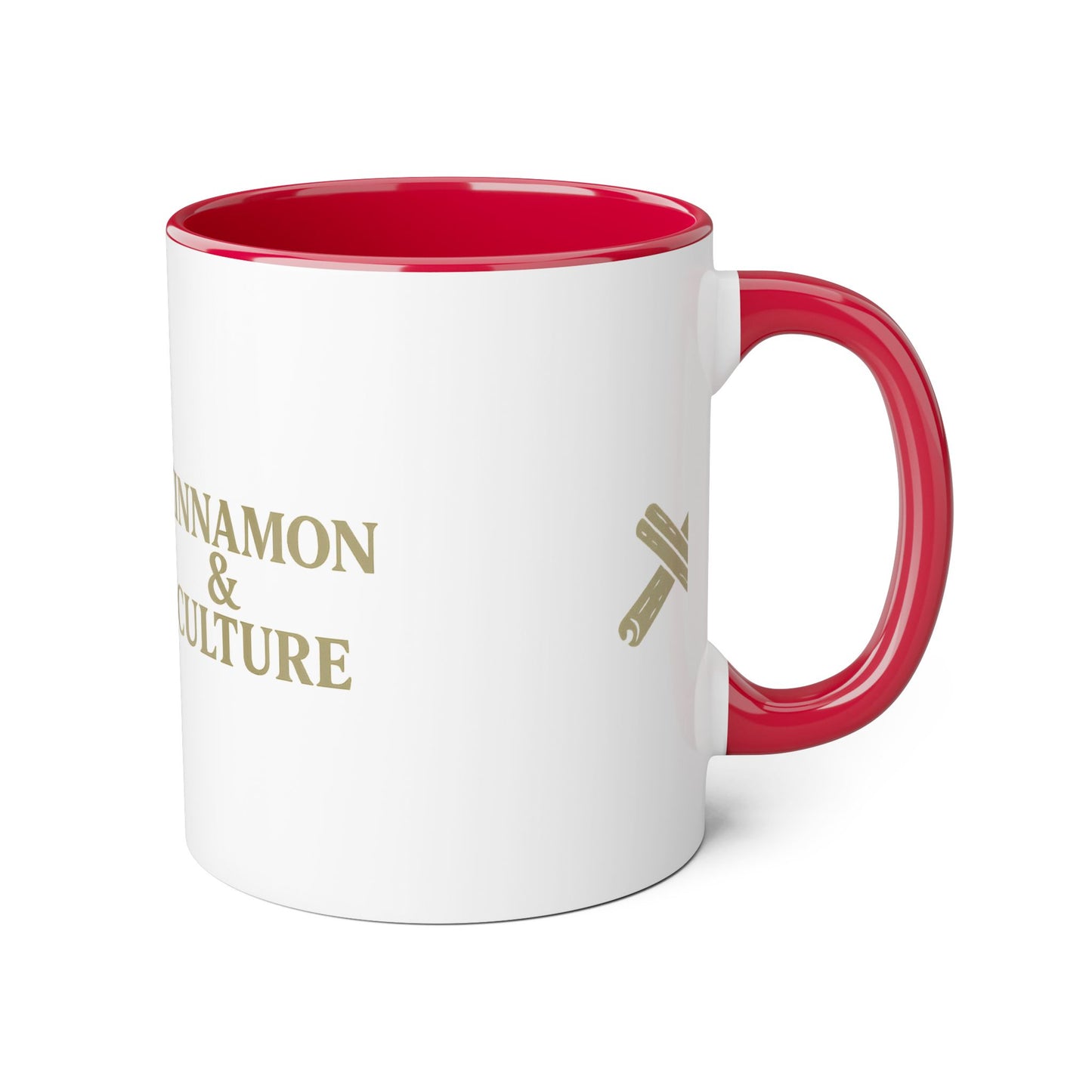Cinnamon & Culture Accent Mug, Cozy Coffee Cup for Tea Lovers, Perfect Gift for Friends, Coffee Mug for Home, Unique Kitchen Decor