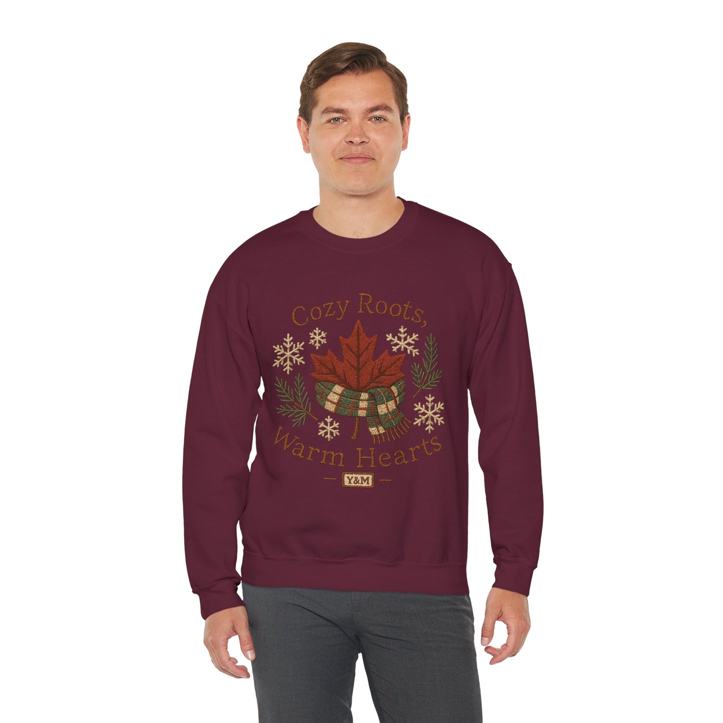 Cozy Roots Crewneck Sweatshirt: Warm Hearts Gift, Fall Fashion, Winter Apparel, Unisex Sweatshirt, Holiday Sweater