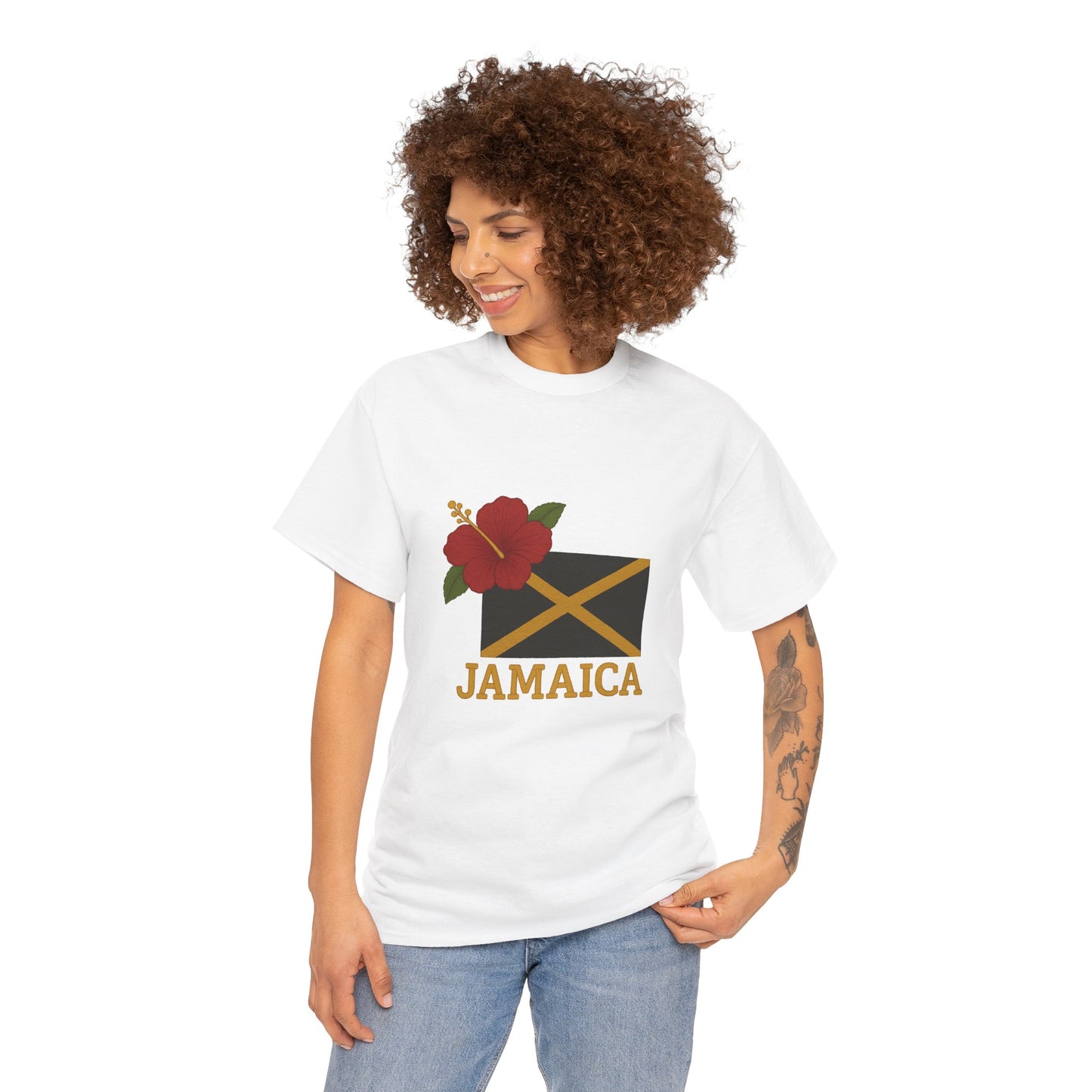 Jamaican Paradise Unisex Heavy Cotton Tee, Travel Souvenir Shirt, Summer Vibe Fashion, Gift for Island Lovers, Independence Day Apparel