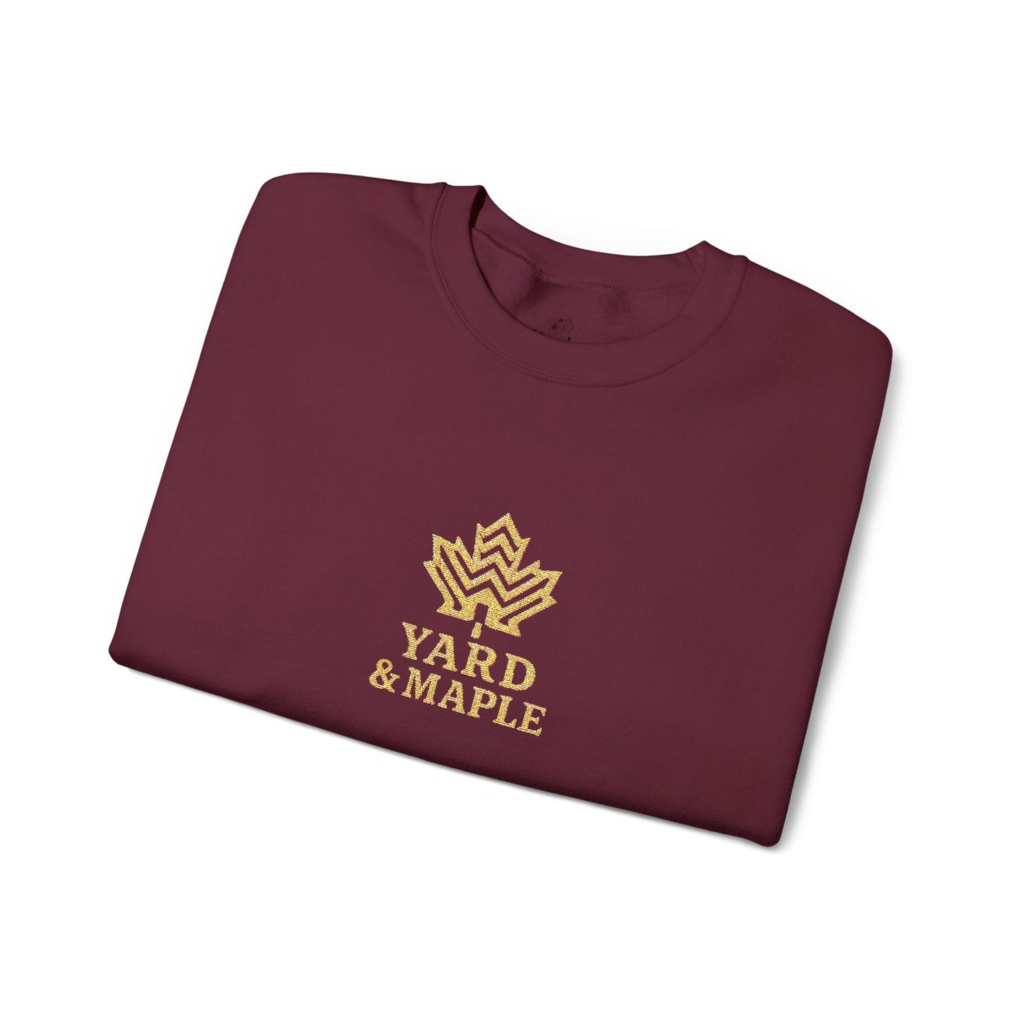 Cozy Unisex Crewneck Sweatshirt with Embroidered Leaf Design, Perfect for Fall, Thanksgiving, Casual Outings, Friends and Family Gatherings, Gifts