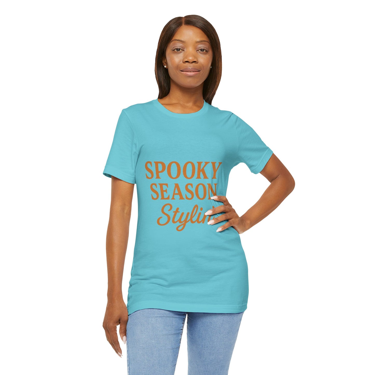 Spooky Season Stylin' Unisex Tee, Halloween Shirt, Autumn Apparel, Fall Outfit, Party Wear, Casual Top