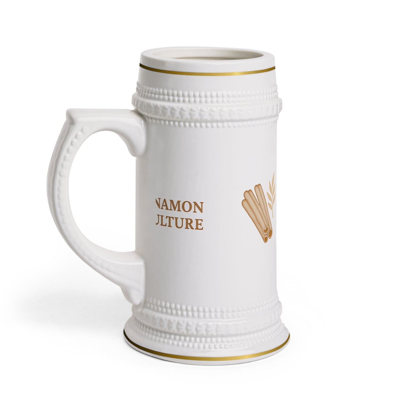 Cinnamon & Culture Stein Mug - Unique Drinkware, Gift for Spice Lovers, Home Bar Essentials, Decorative Beer Stein, Coffee Mug
