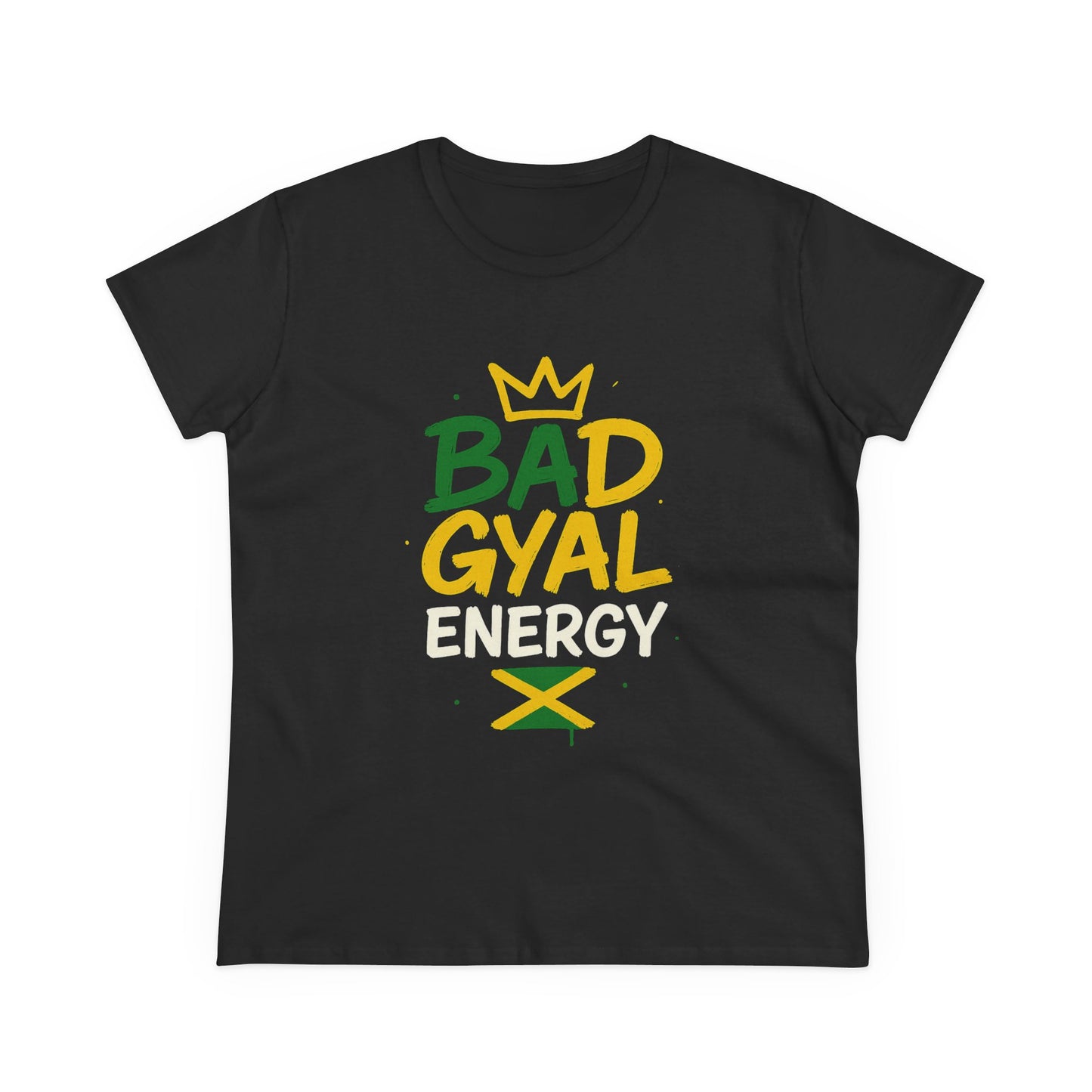 Jamaican Bad Gyal Energy Tee, Women's Graphic T-Shirt, Casual Summer Top, Festival Outfit, Unique Gift for Her