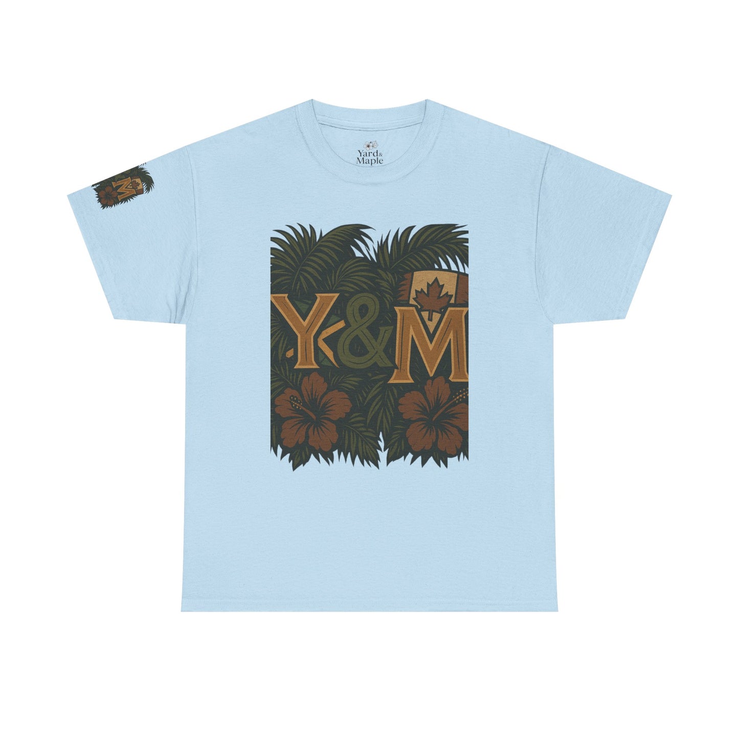 Tropical Vibes Unisex Heavy Cotton Tee, Casual Wear, Perfect for Summer, Beach Days, Gift for Him/Her