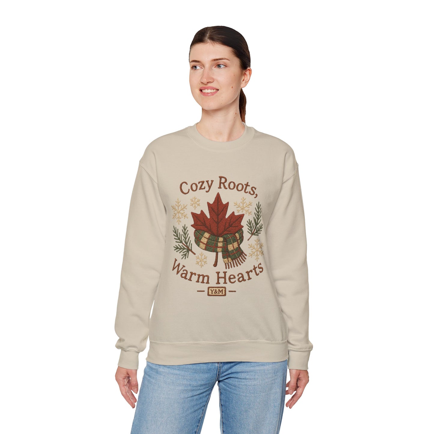 Cozy Roots Crewneck Sweatshirt: Warm Hearts Gift, Fall Fashion, Winter Apparel, Unisex Sweatshirt, Holiday Sweater
