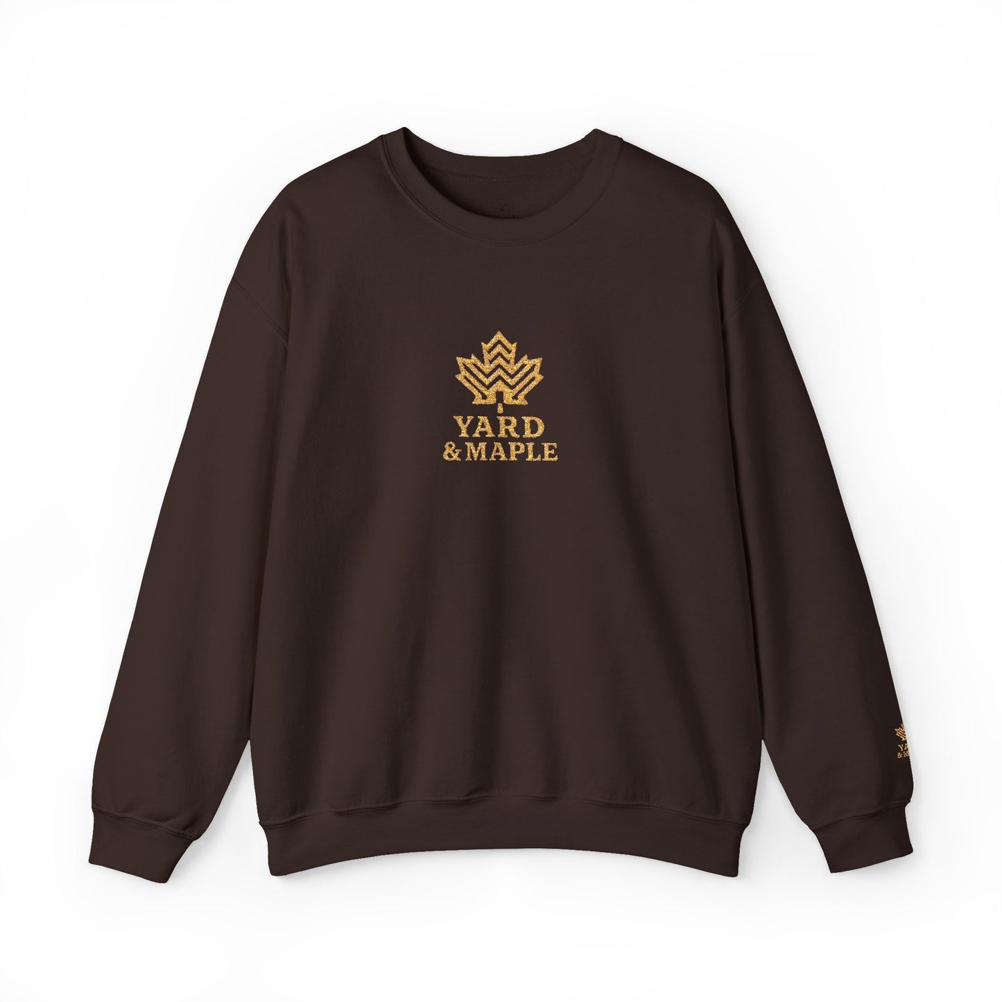Cozy Unisex Crewneck Sweatshirt with Embroidered Leaf Design, Perfect for Fall, Thanksgiving, Casual Outings, Friends and Family Gatherings, Gifts
