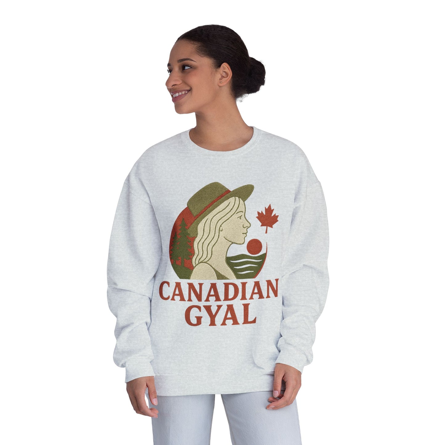Canadian Gyal Sweatshirt, Cozy Crewneck for Fall, Perfect Gift for Canadians, Great for Thanksgiving, Casual Wear