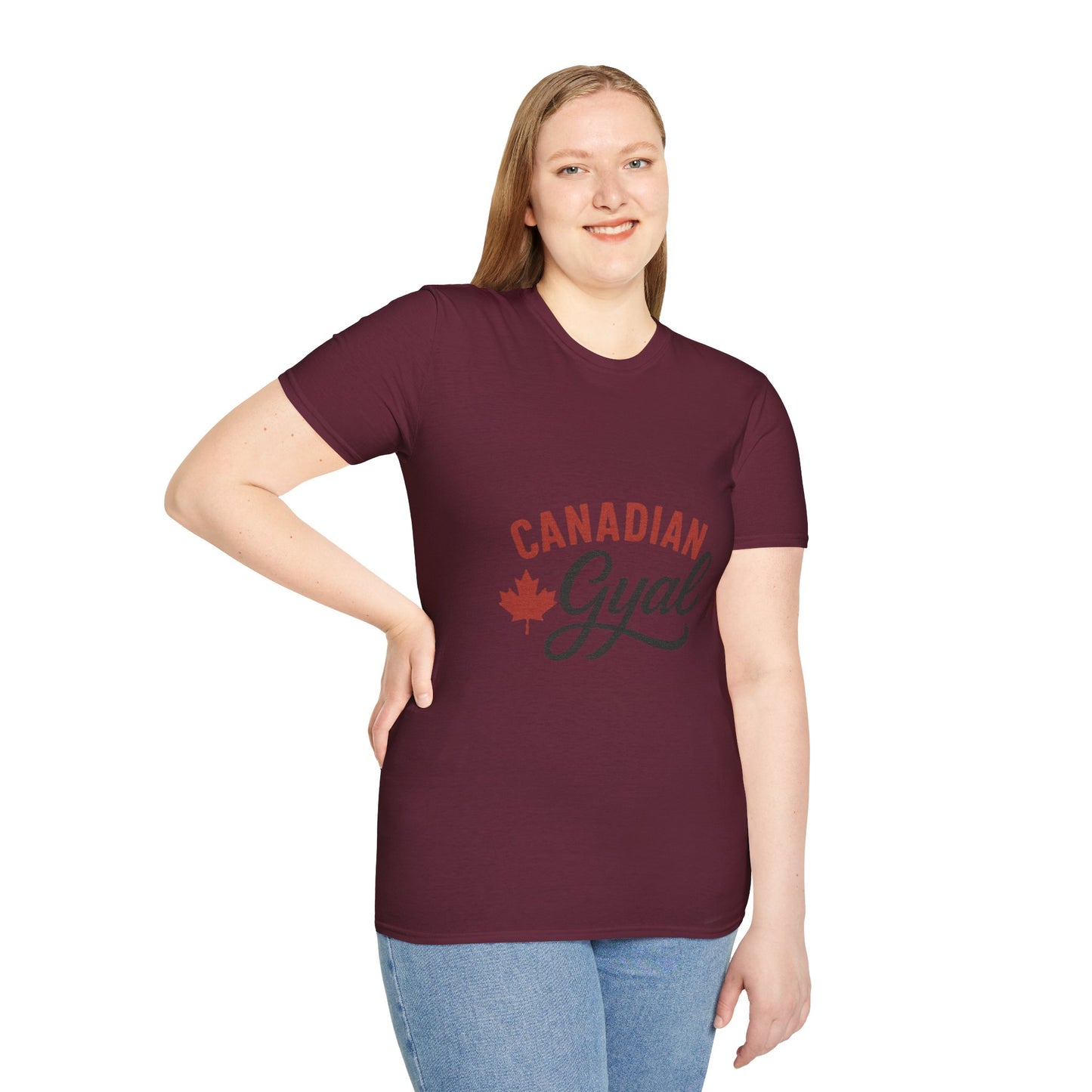 Canada Pride T-Shirt, Canadian Gyal Graphic Tee, Unisex T-Shirt for Her, Canada Day Gift, Maple Leaf Apparel