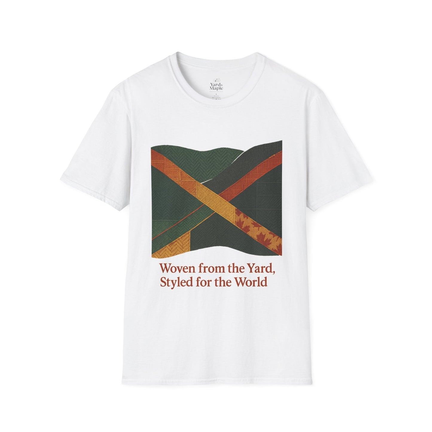 Woven from the Yard Unisex Softstyle T-Shirt, Casual Tee, Comfortable Shirt, Caribbean Pride Apparel, Unique Gift, Summer Fashion