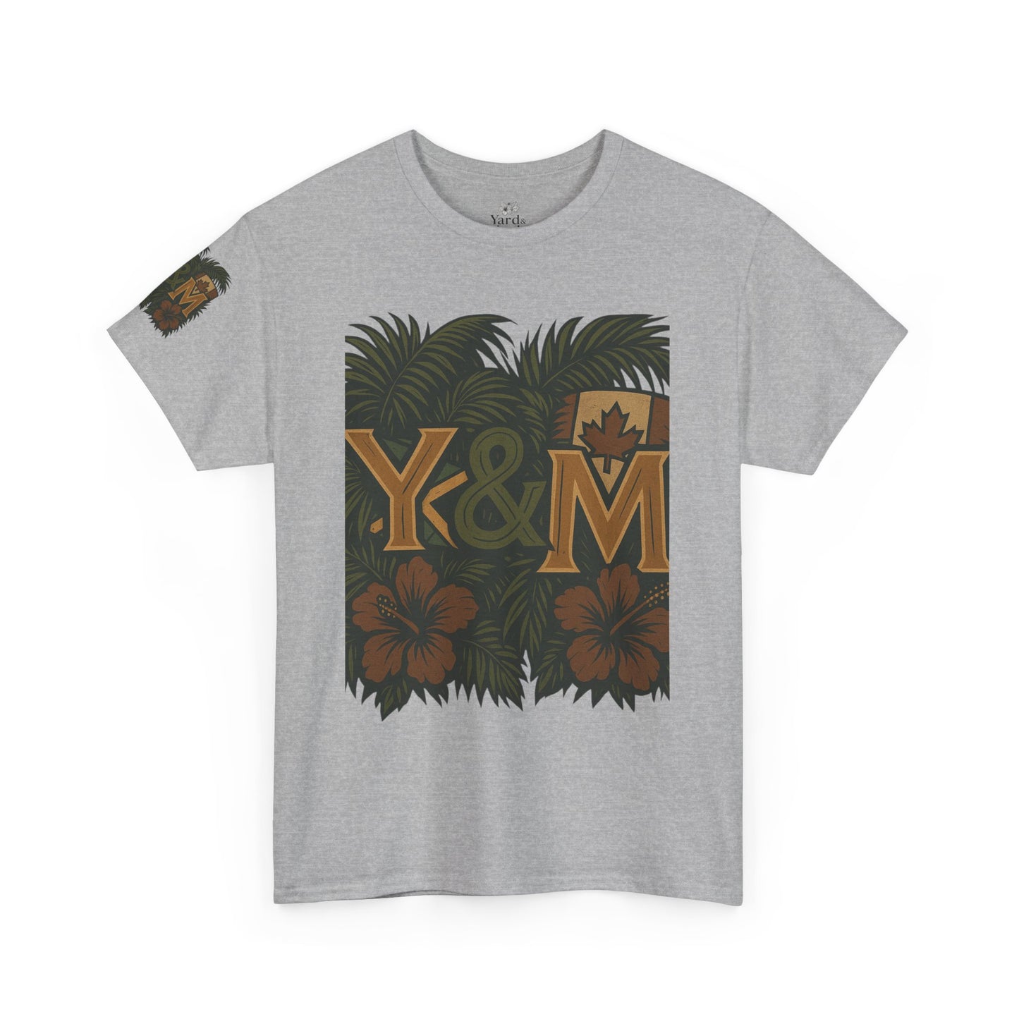 Tropical Vibes Unisex Heavy Cotton Tee, Casual Wear, Perfect for Summer, Beach Days, Gift for Him/Her