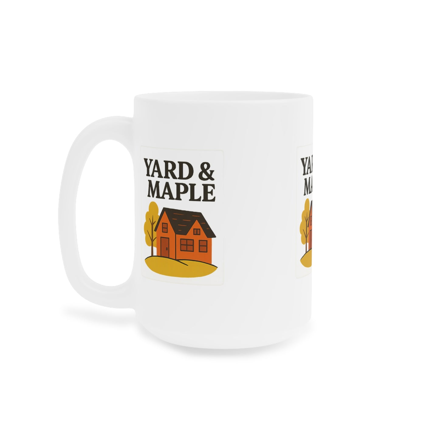 Cozy Home Ceramic Mug, Yard & Maple Design, Perfect Gift for Homeowners, Autumn Decor, Coffee Lovers, Housewarming Present