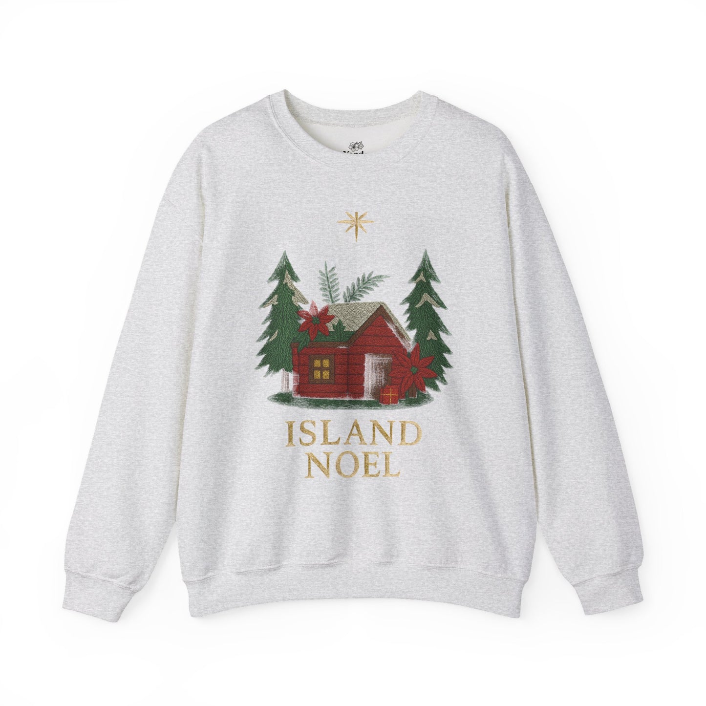 Cozy Holiday Sweatshirt - Island Noel Design, Unisex Christmas Crewneck, Winter Apparel, Gift for Him/Her, Seasonal Fashion