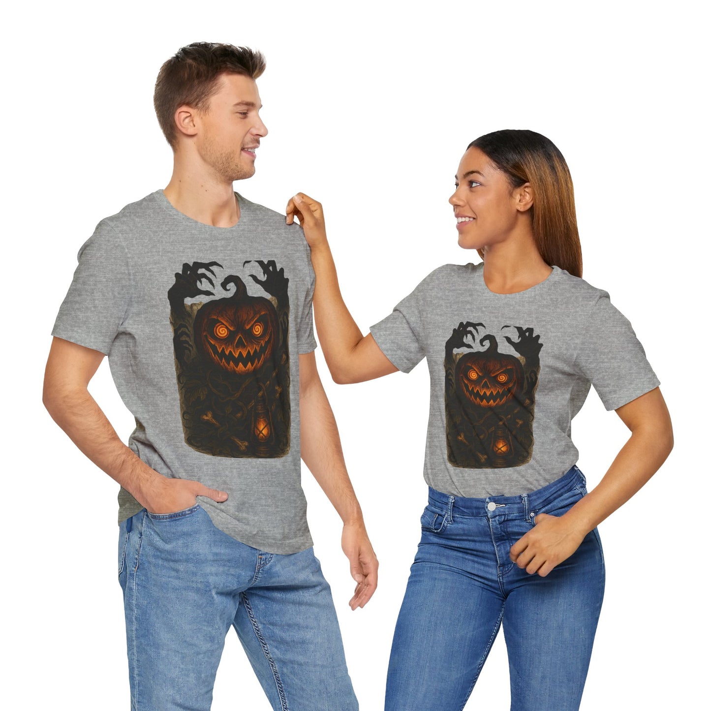 Halloween Pumpkin Tee, Unisex Jersey Short Sleeve Shirt, Fall Festival Apparel, Spooky T-Shirt, Trick or Treat Gift, Autumn Vibes