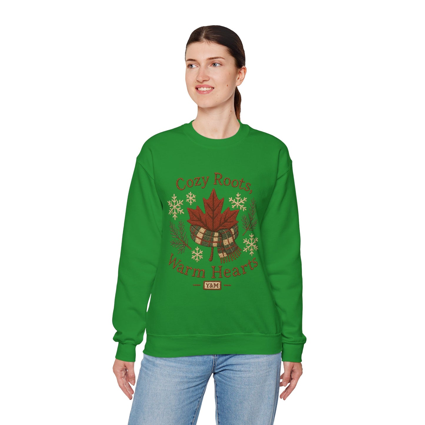 Cozy Roots Crewneck Sweatshirt: Warm Hearts Gift, Fall Fashion, Winter Apparel, Unisex Sweatshirt, Holiday Sweater