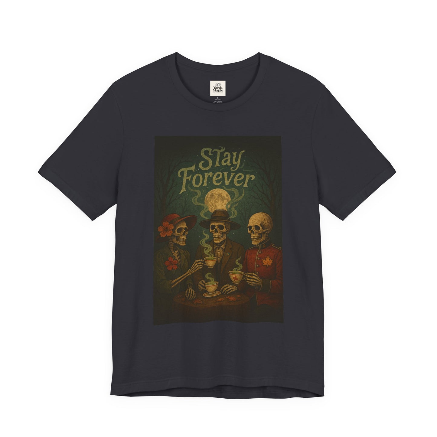 Stay Forever Halloween T-Shirt, Unisex Jersey Tee for Spooky Season, Day of the Dead, Casual Wear, Unique Gift Idea