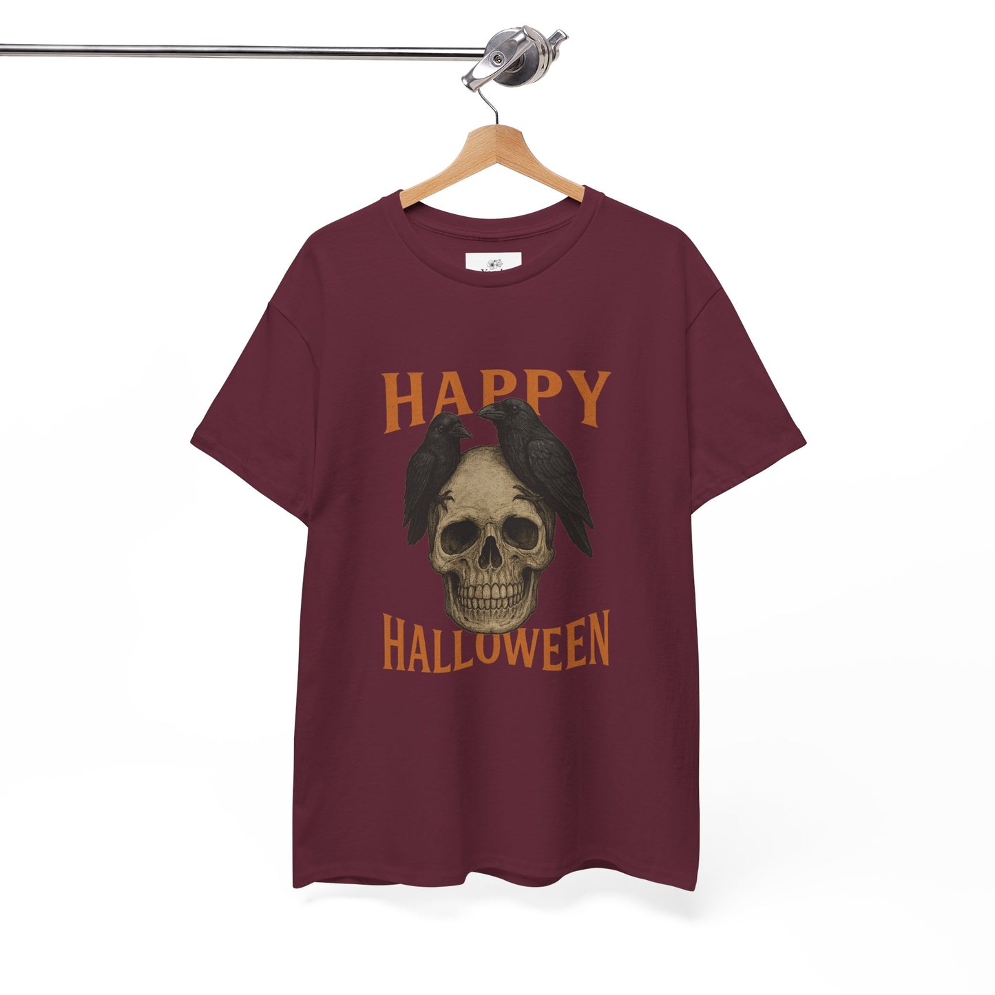 Halloween Skull Unisex Cotton Tee, Spooky T-Shirt, October Fashion, Costume Party Wear, Fall Celebration Shirt