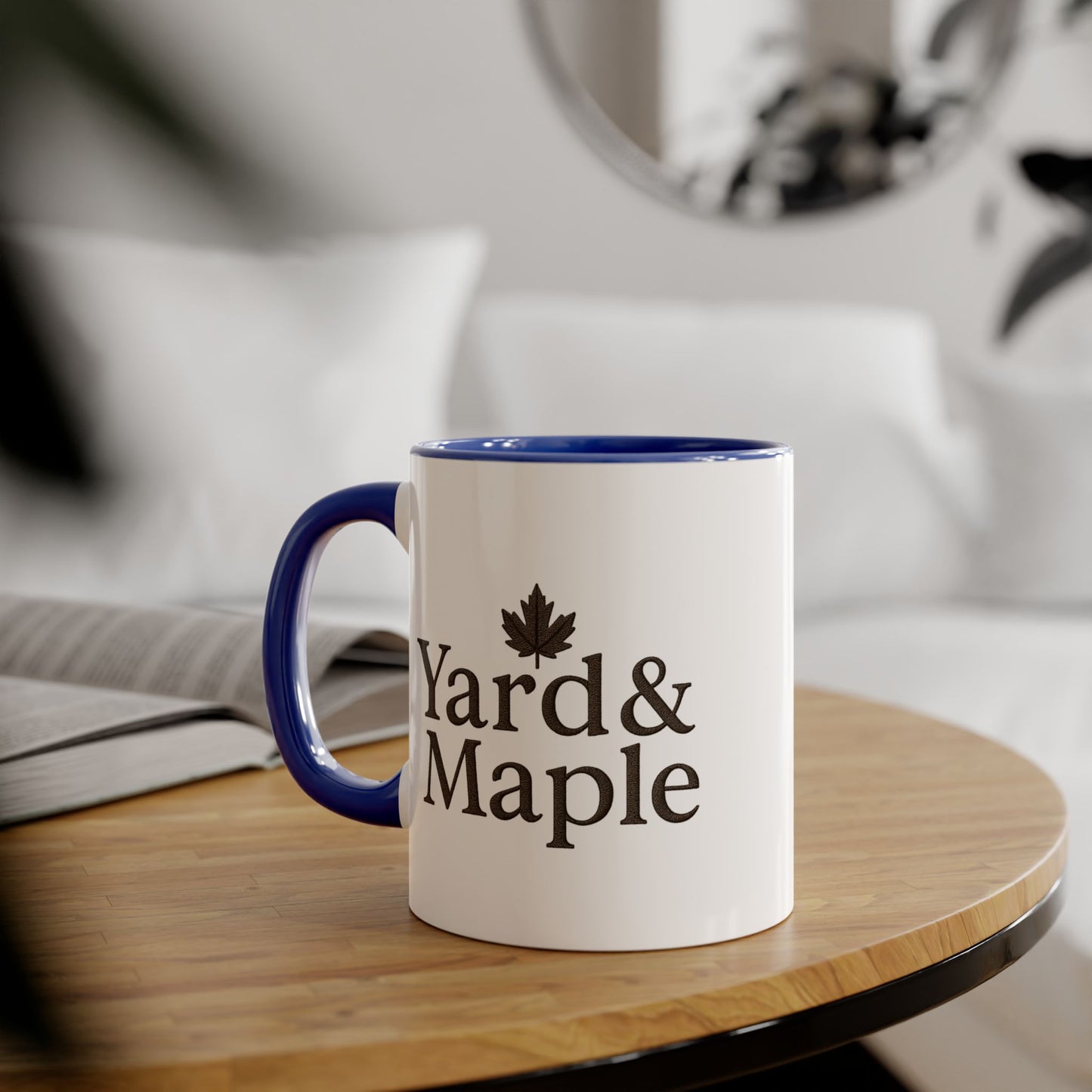 Yard & Maple Accent Mug - Cozy Coffee Cup, Perfect for Home/Office, Great Gift for Coffee Lovers, Autumn Decor, Unique Beverage Mug