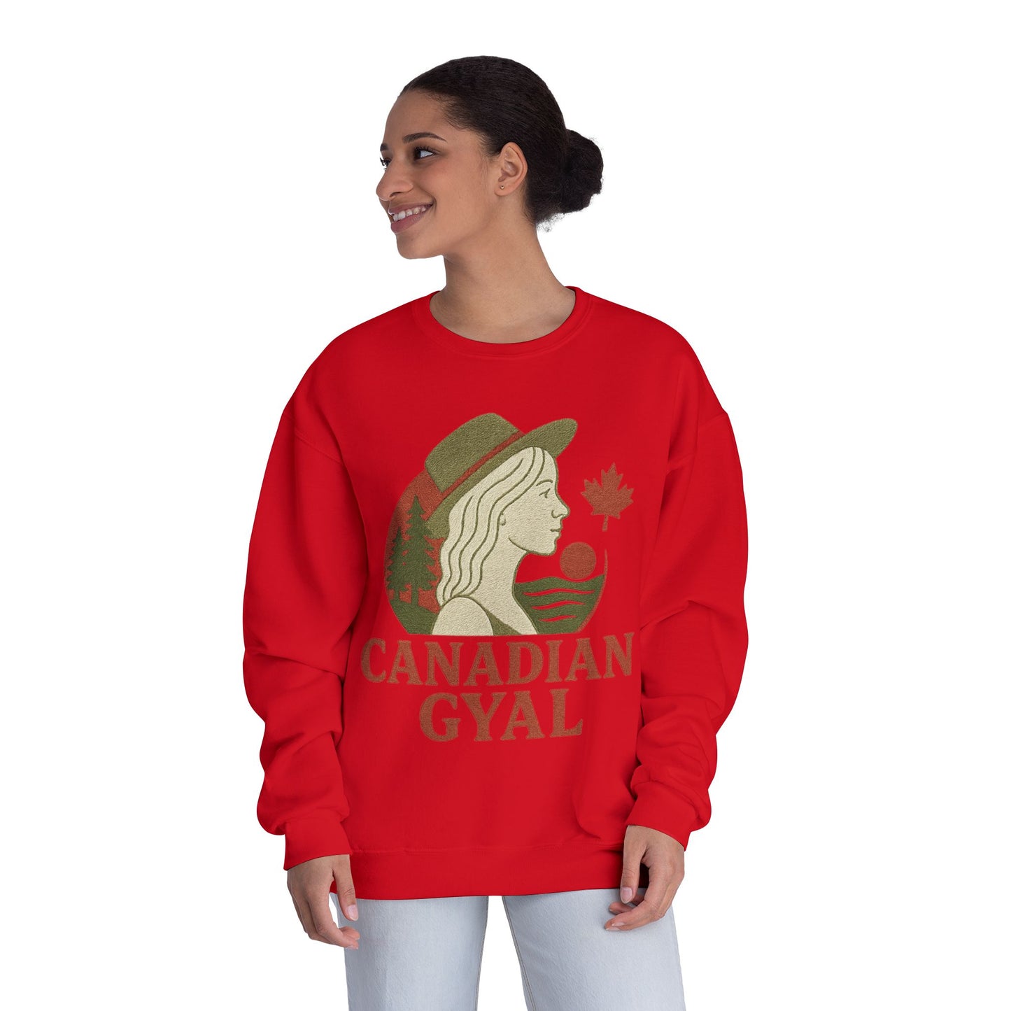 Canadian Gyal Sweatshirt, Cozy Crewneck for Fall, Perfect Gift for Canadians, Great for Thanksgiving, Casual Wear