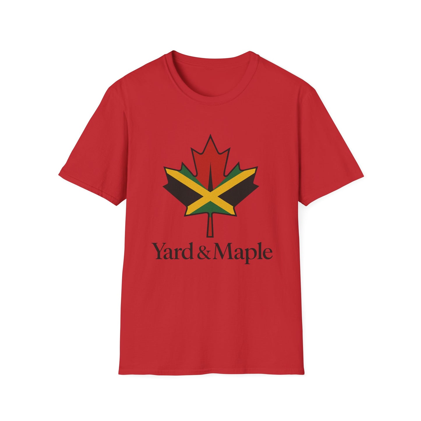 Yard & Maple Unisex Softstyle T-Shirt, Casual Summer Tee, Jamaican Theme Shirt, Cool Graphic Top, Gift for Nature Lovers