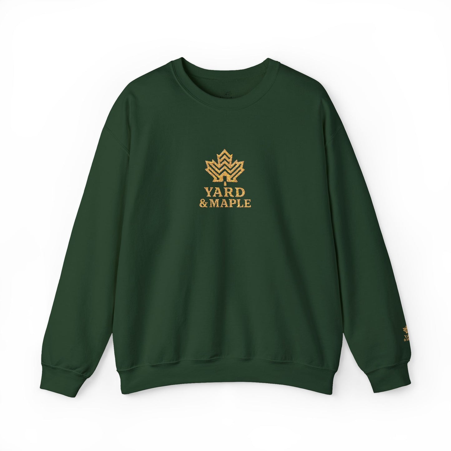 Cozy Unisex Crewneck Sweatshirt with Embroidered Leaf Design, Perfect for Fall, Thanksgiving, Casual Outings, Friends and Family Gatherings, Gifts