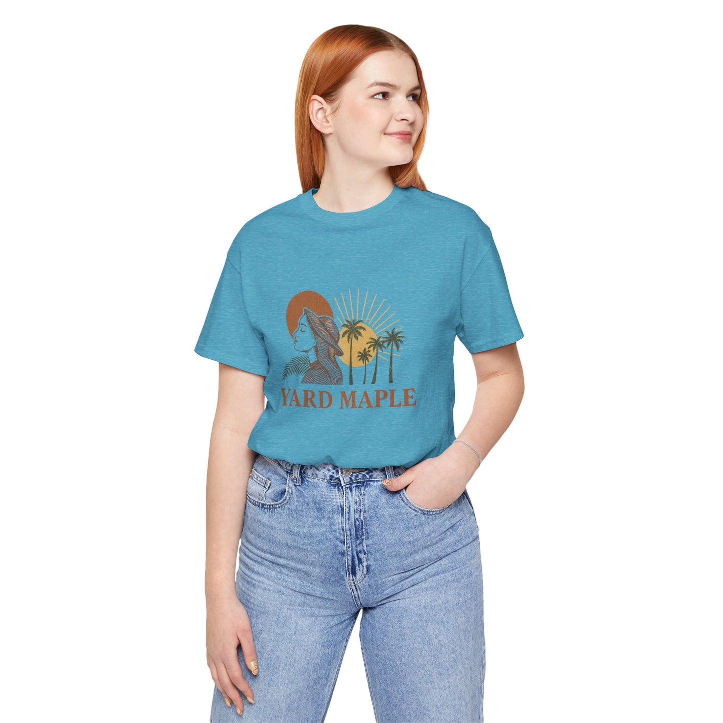 Yard Maple Graphic Tee, Casual Summer Shirt, Nature Lover Gift, Eco-Friendly Apparel, Beach Vibes Tee, Unique Unisex Apparel