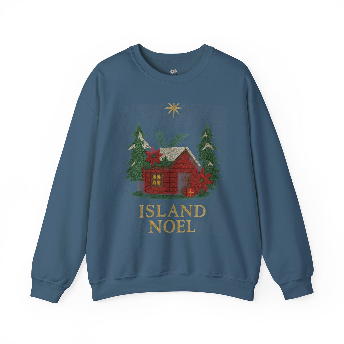 Cozy Holiday Sweatshirt - Island Noel Design, Unisex Christmas Crewneck, Winter Apparel, Gift for Him/Her, Seasonal Fashion