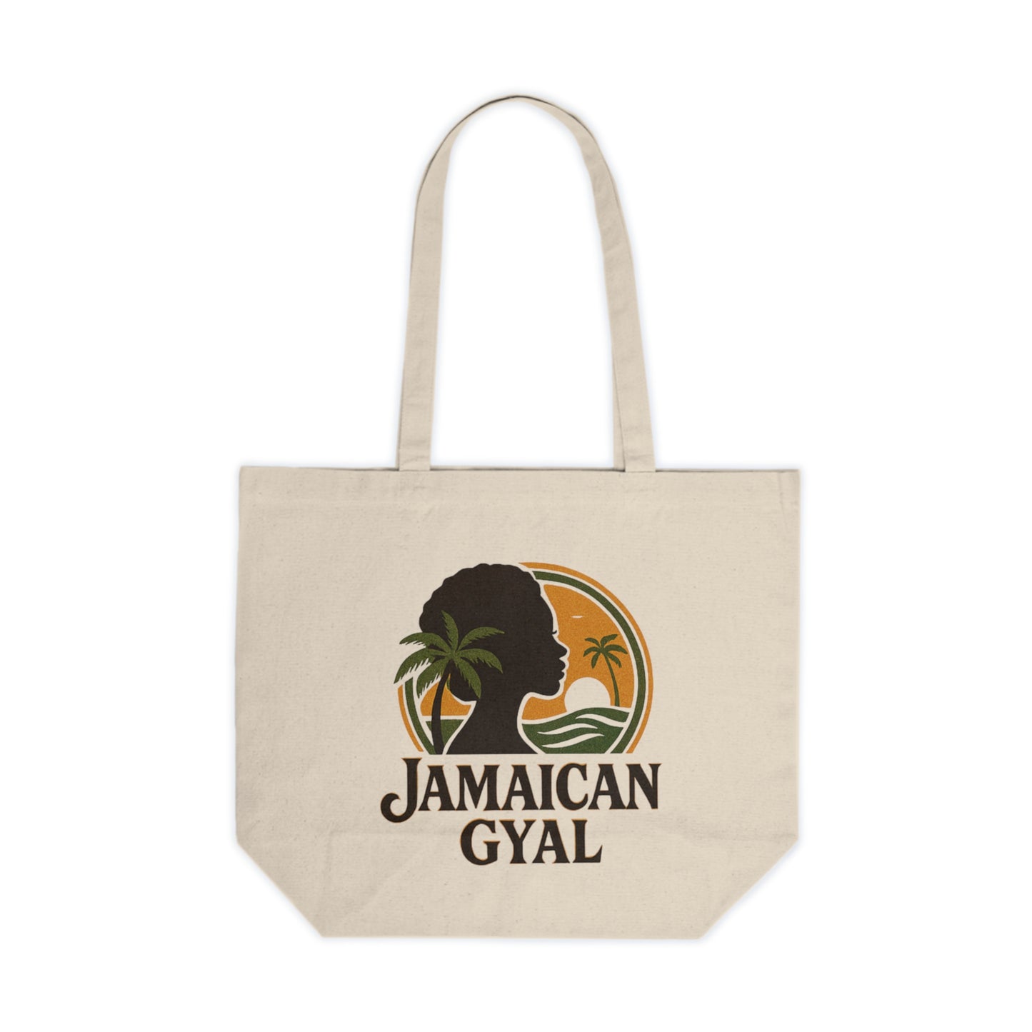 Jamaican Gyal Canvas Shopping Tote | Eco-Friendly Bag, Beach Essential, Gift for Her, Summer Tote, Travel Organizer