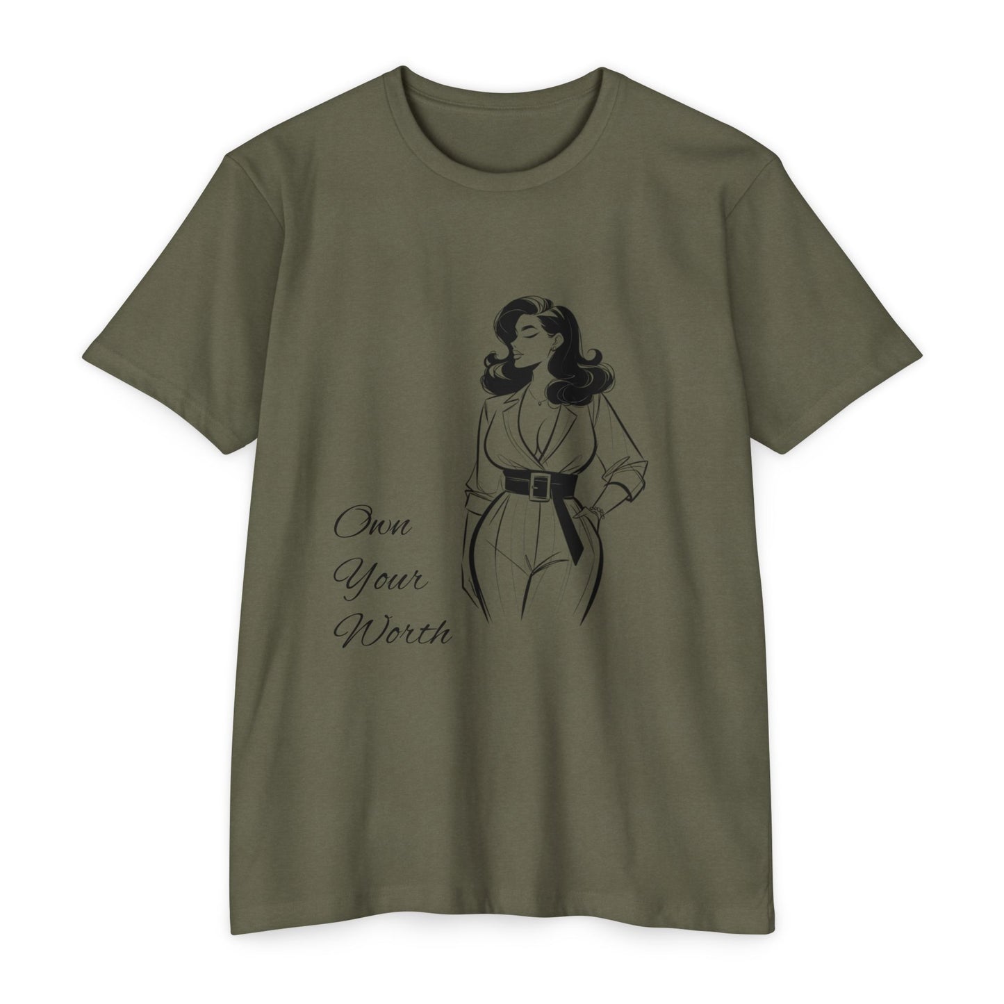 Empowering Quote T-Shirt | Own Your Worth Tee, Inspirational Fashion, Gift for Her, Motivational Apparel, Everyday Style