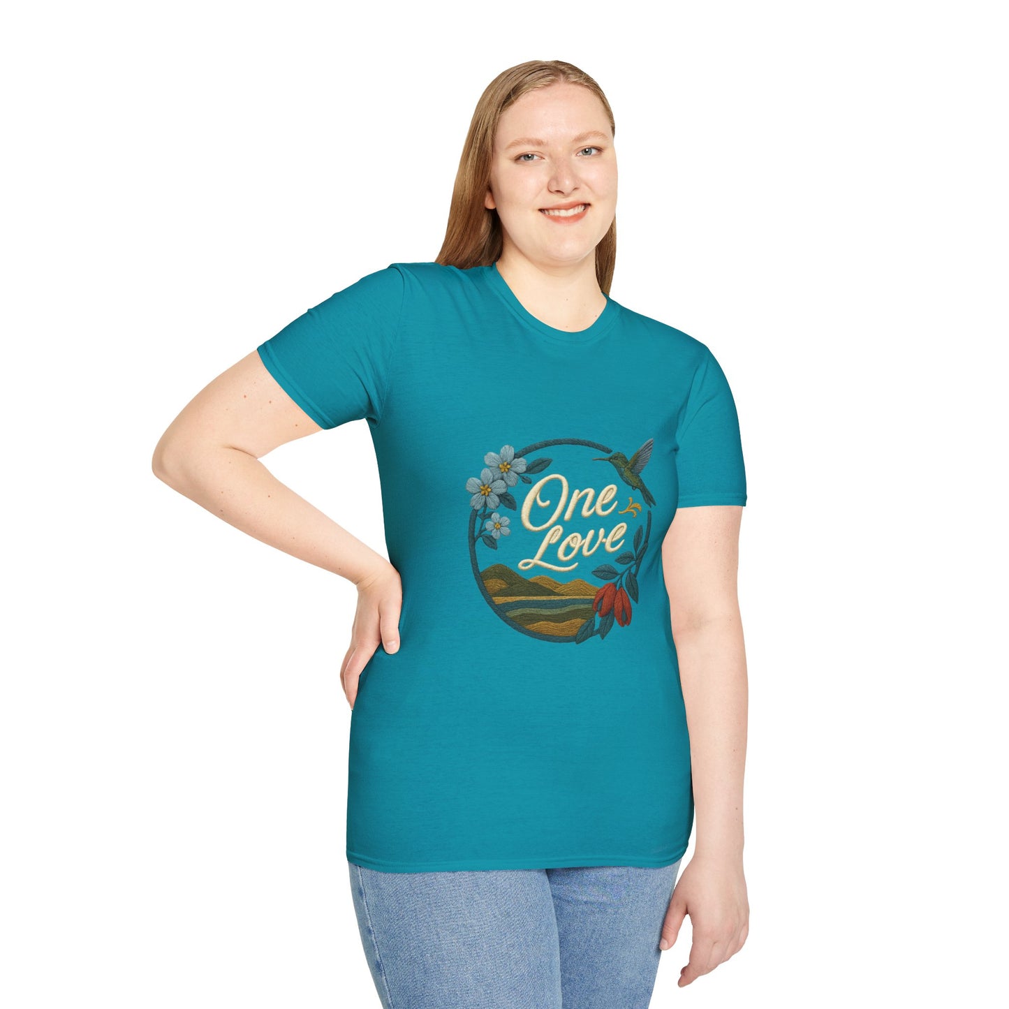 One Love Nature-Inspired T-Shirt, Unisex Tee, Stylish Apparel, Eco-Friendly Gift, Summer Fashion, Inspirational T-Shirt