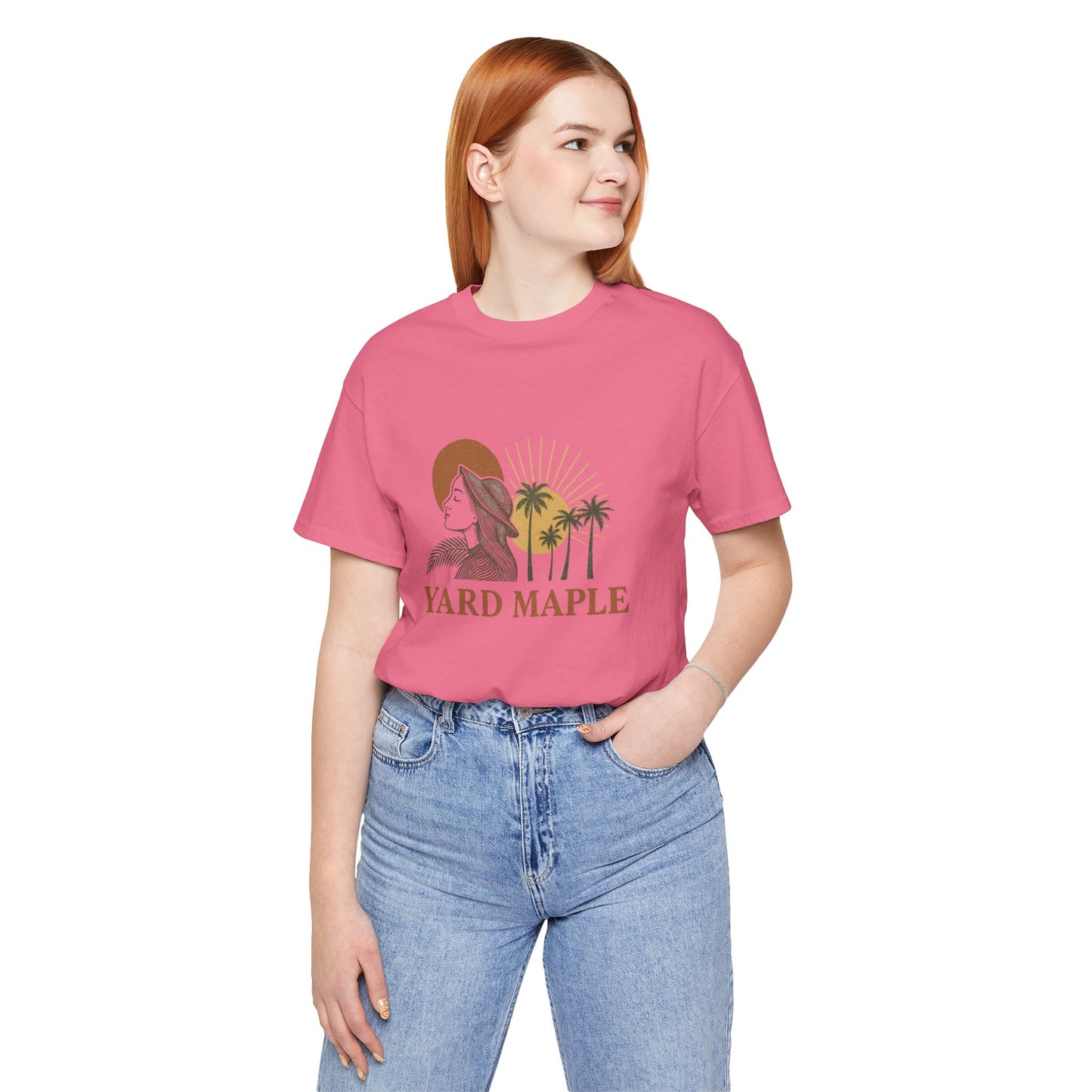 Yard Maple Graphic Tee, Casual Summer Shirt, Nature Lover Gift, Eco-Friendly Apparel, Beach Vibes Tee, Unique Unisex Apparel