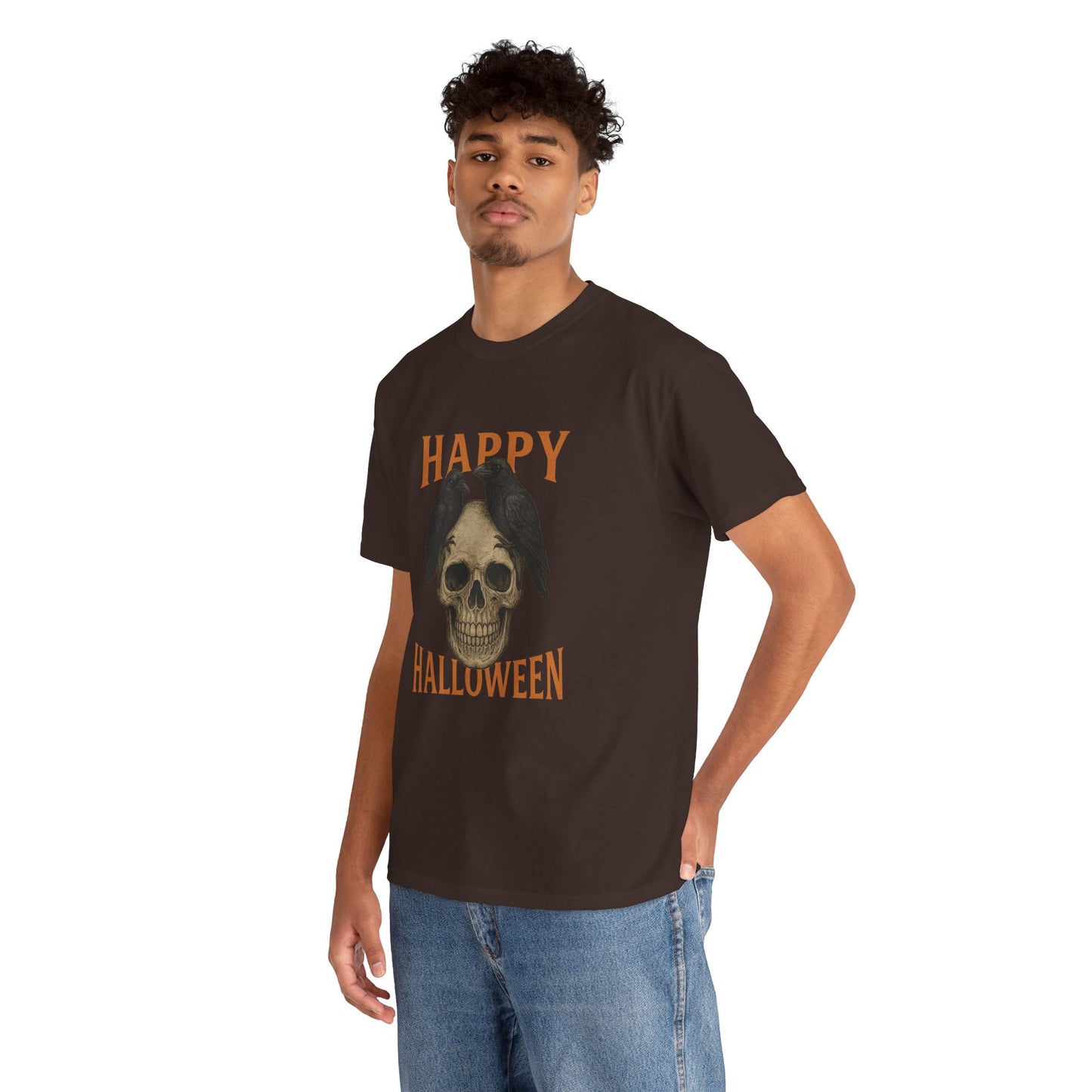 Halloween Skull Unisex Cotton Tee, Spooky T-Shirt, October Fashion, Costume Party Wear, Fall Celebration Shirt