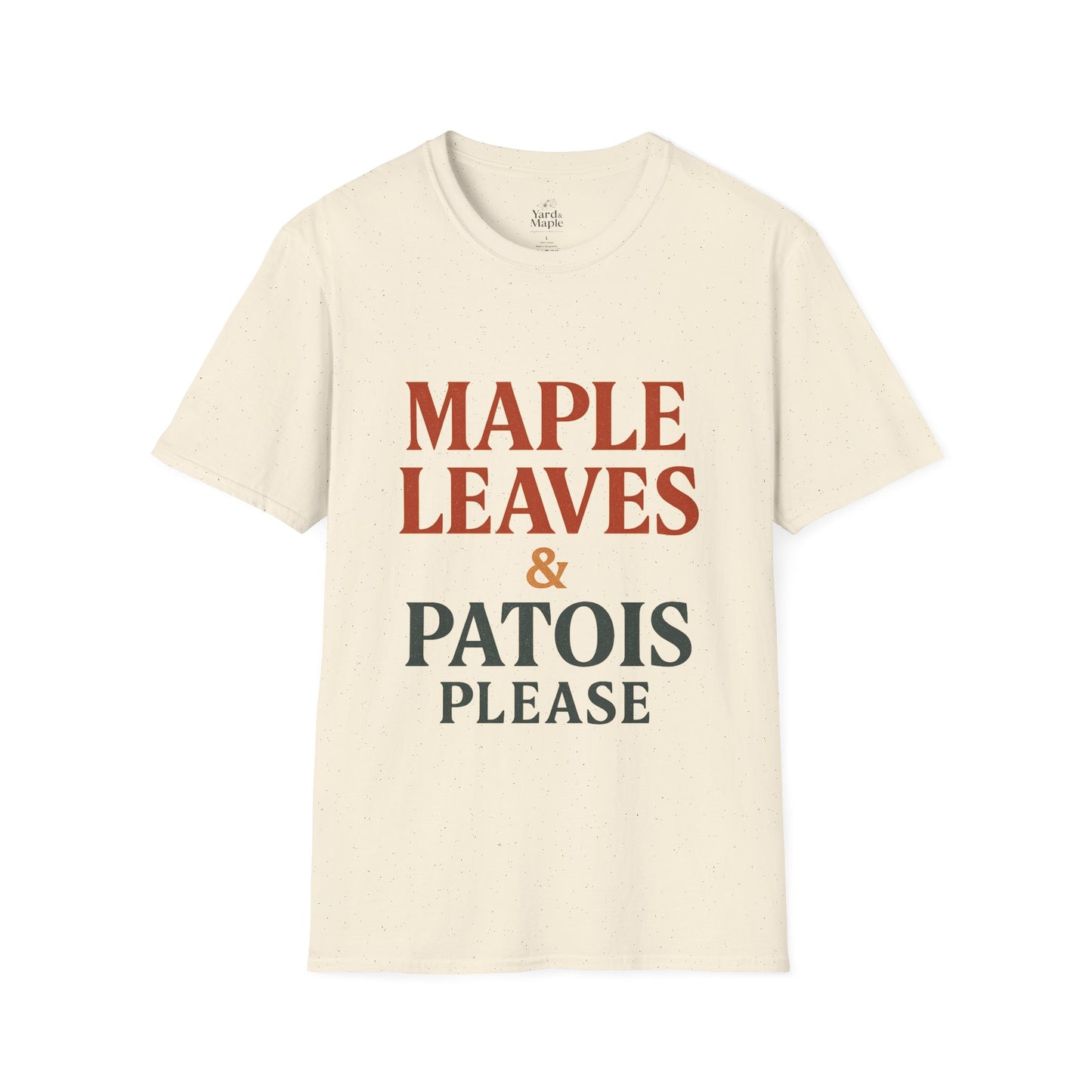 Maple Leaves & Patois Please Unisex T-Shirt, Casual Tee, Gift for Nature Lovers, Summer Wear, Eco-Friendly Fashion