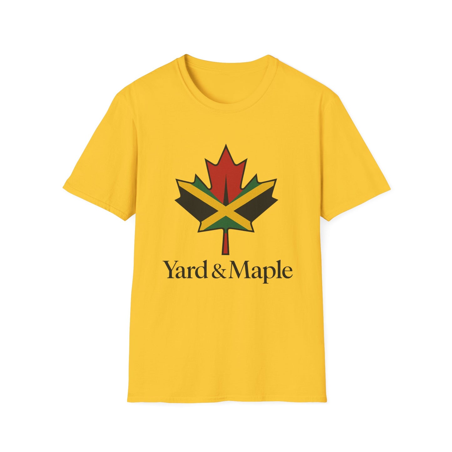 Yard & Maple Unisex Softstyle T-Shirt, Casual Summer Tee, Jamaican Theme Shirt, Cool Graphic Top, Gift for Nature Lovers