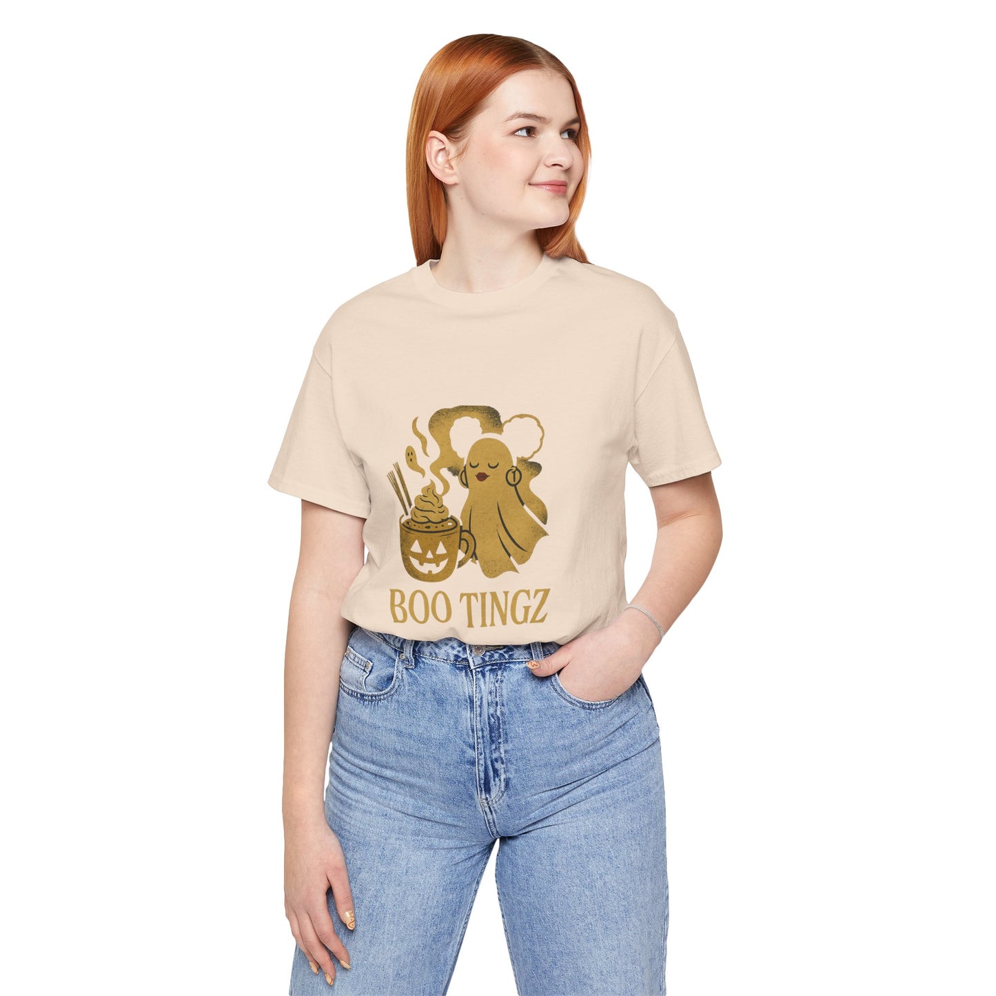Spooky Ghost 'Boo Tingz' Tee for Halloween Fun